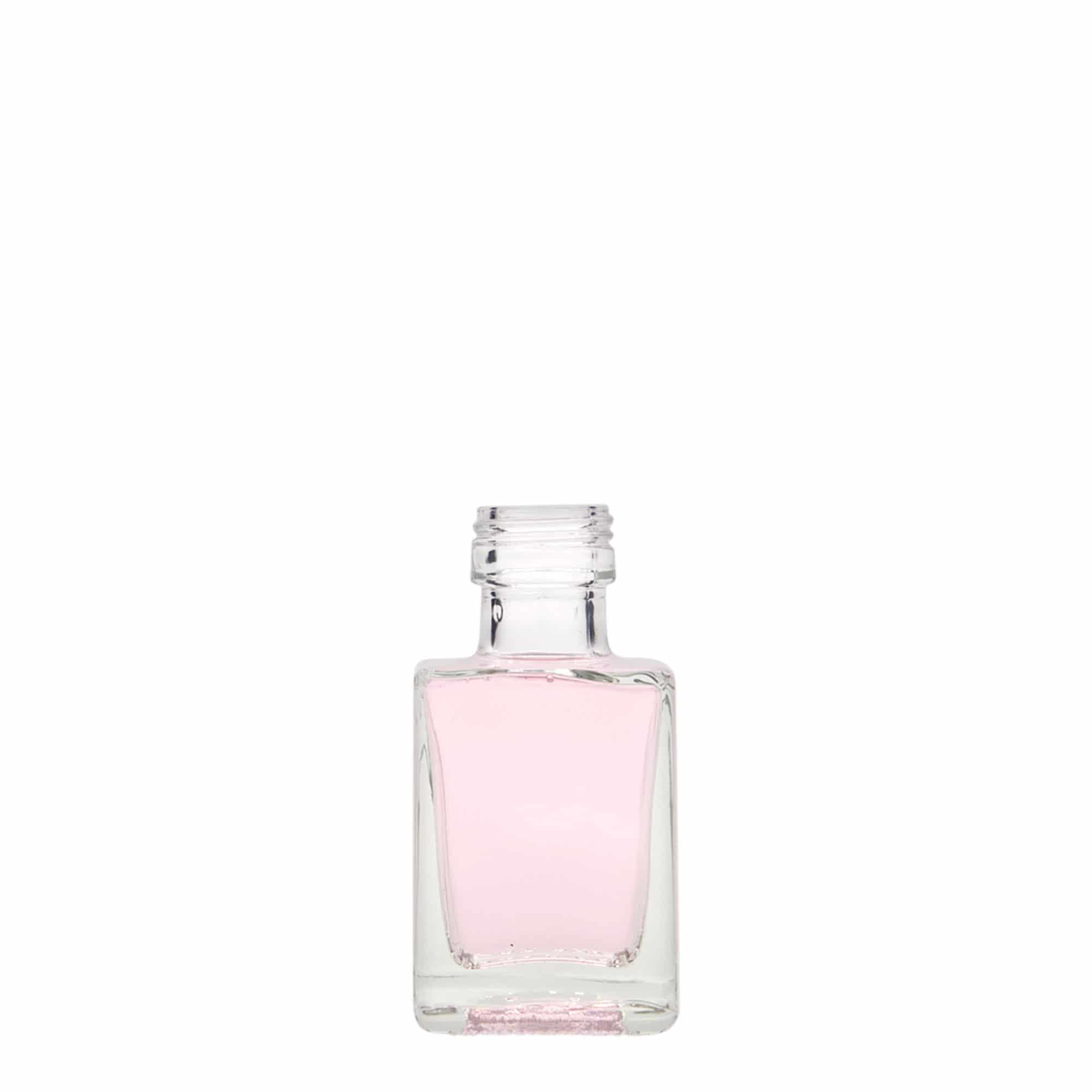 50 ml glasflaske 'Cube', firkantet, åbning: PP 24