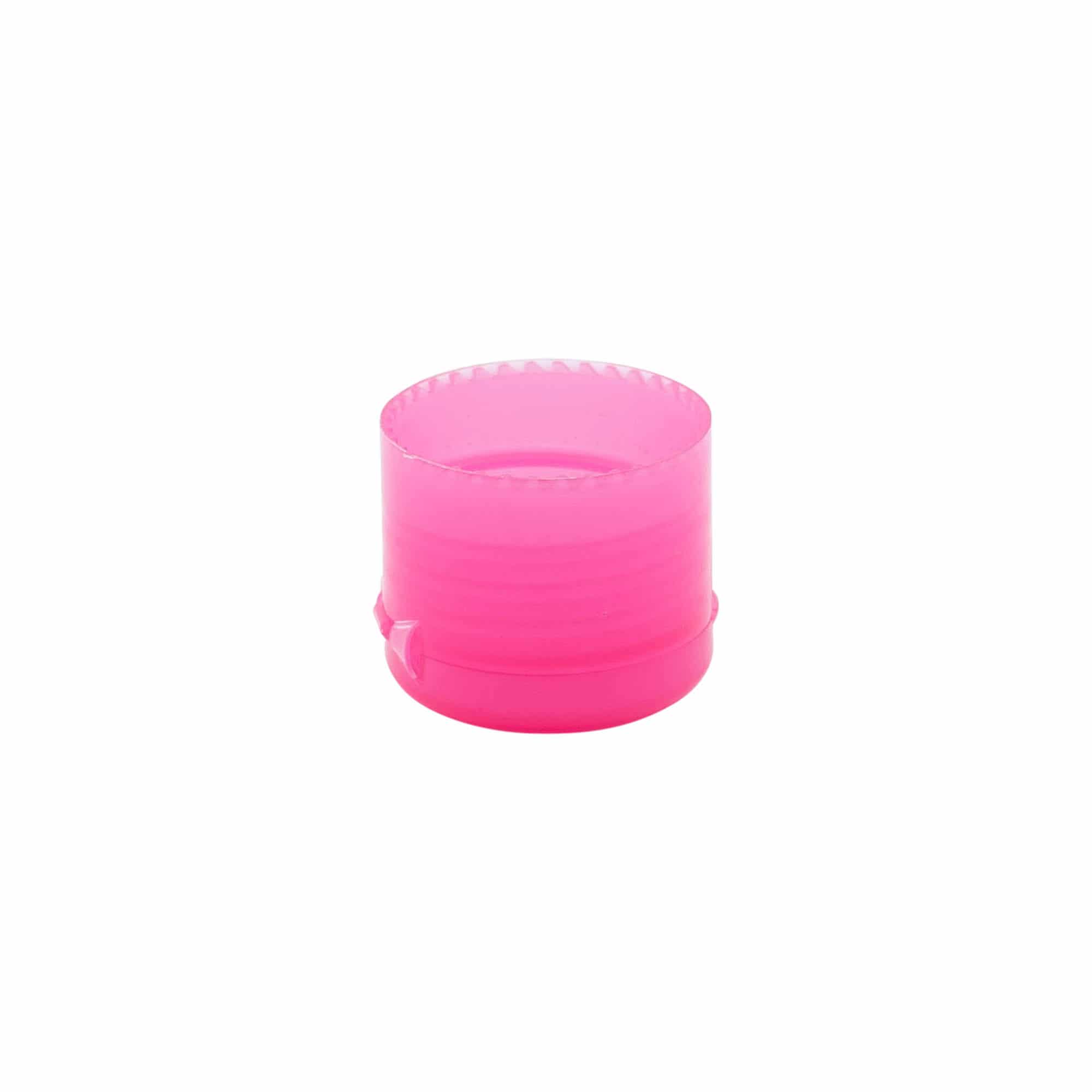 Skruelåg med klaphængsel, PP-plast, pink, til åbning: 24/410 Skruelåg med klaphængsel, PP-plast, pink, til åbning: 24/410
