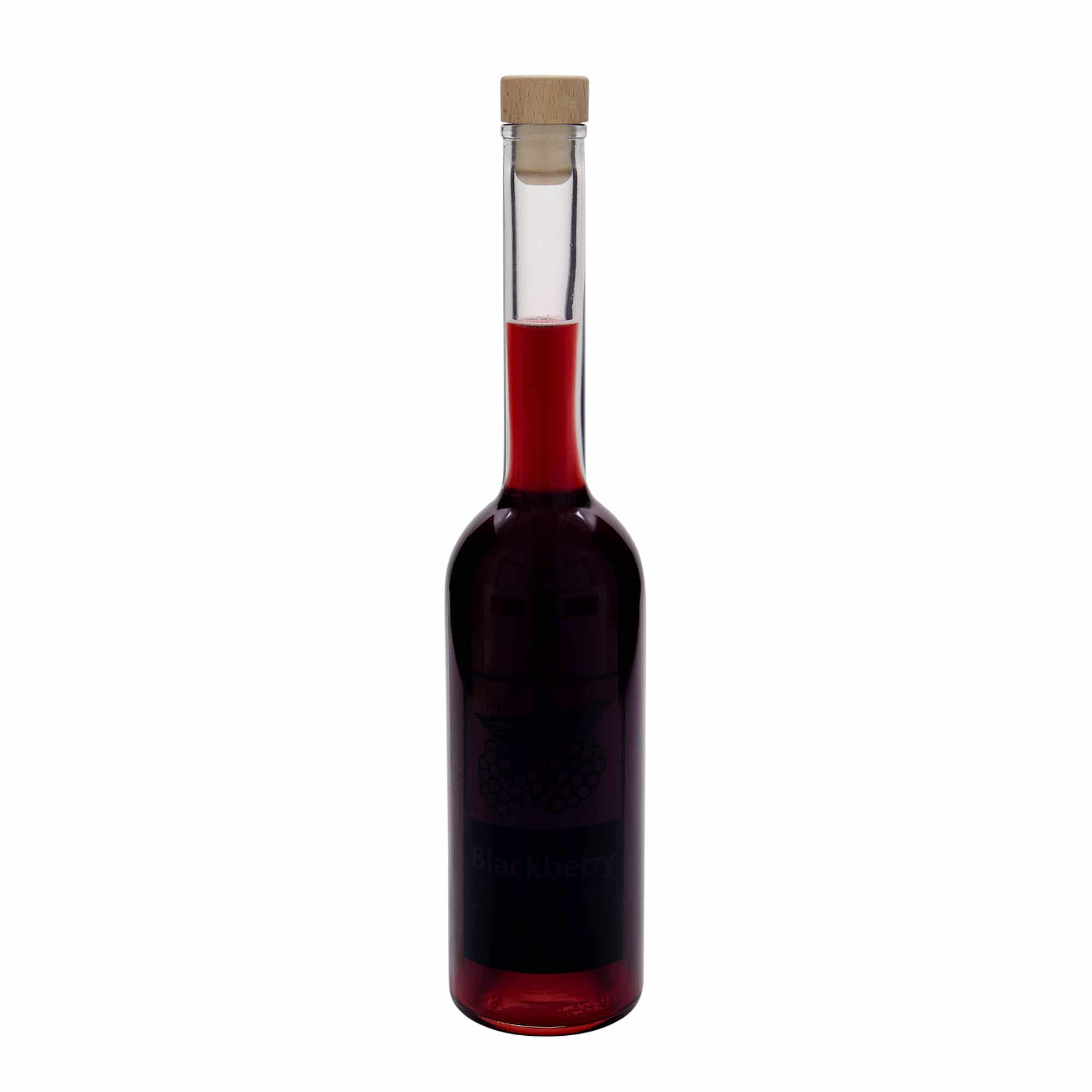 500 ml glasflaske 'Opera', motiv: Blackberry, åbning: Kork