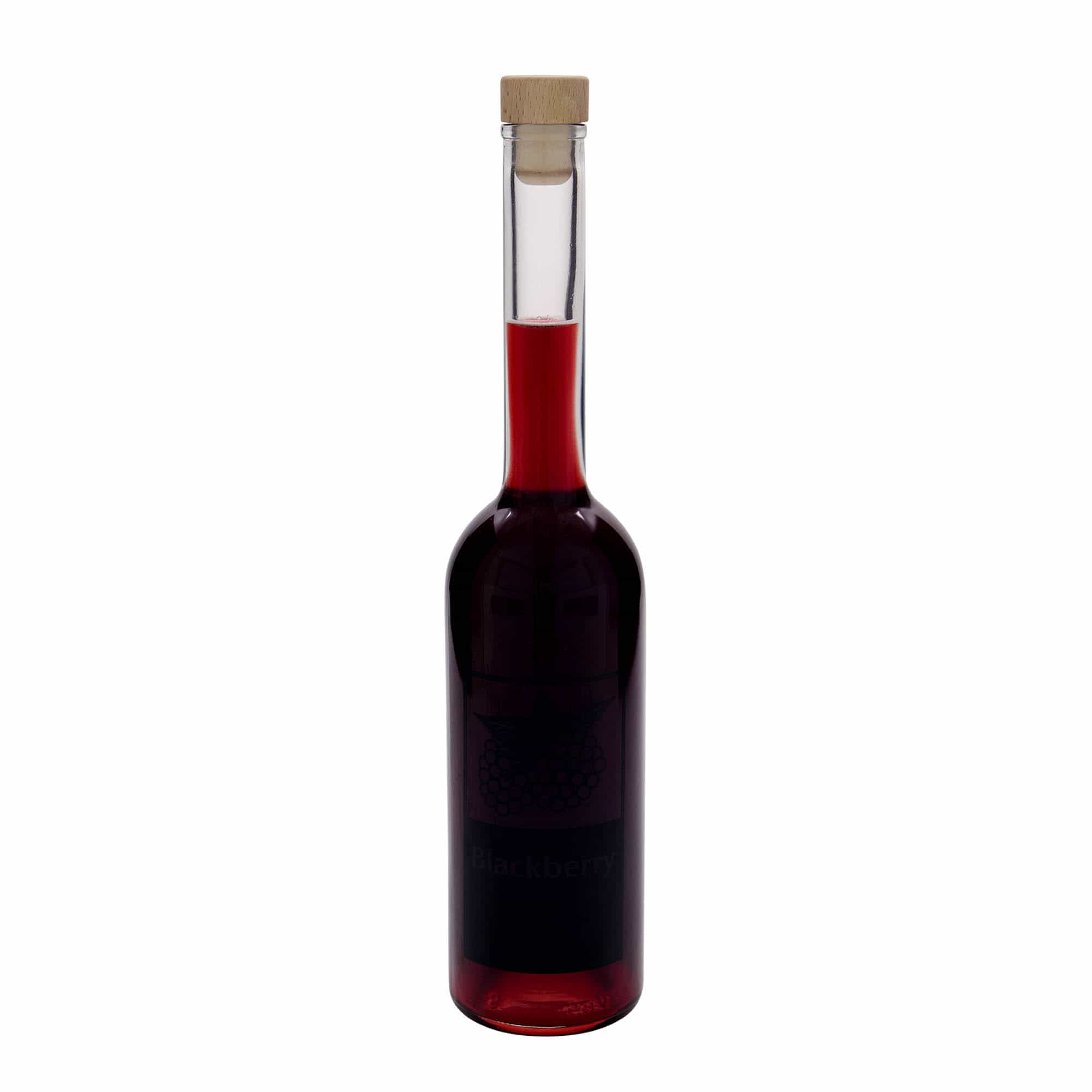 500 ml glasflaske »Opera«, motiv: brombær, åbning: kork