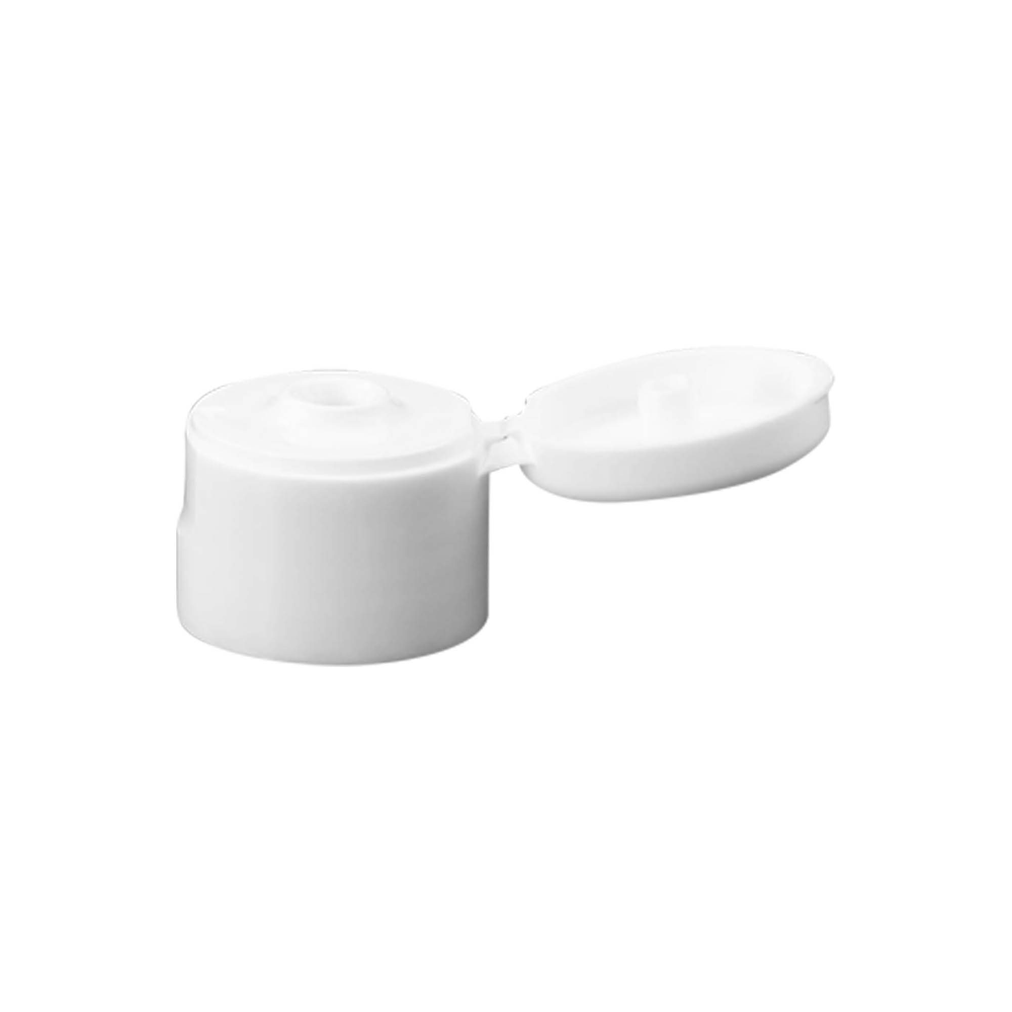 Skruelåg med klapled, PP-plast, hvid, til åbning: 24/410 Skruelåg med klapled, PP-plast, hvid, til åbning: 24/410