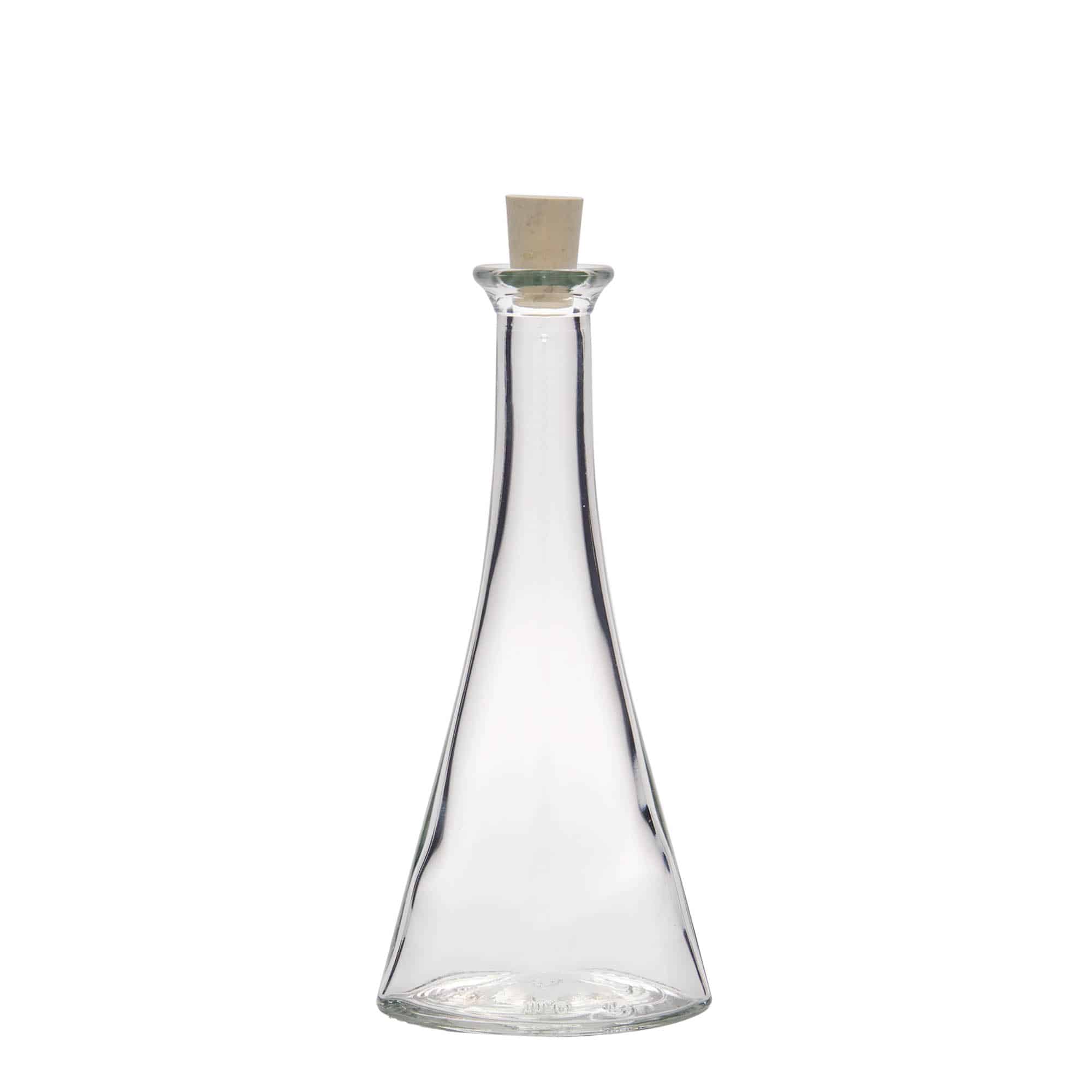 100 ml glasflaske 'Veronica', halvrund, åbning: Kork