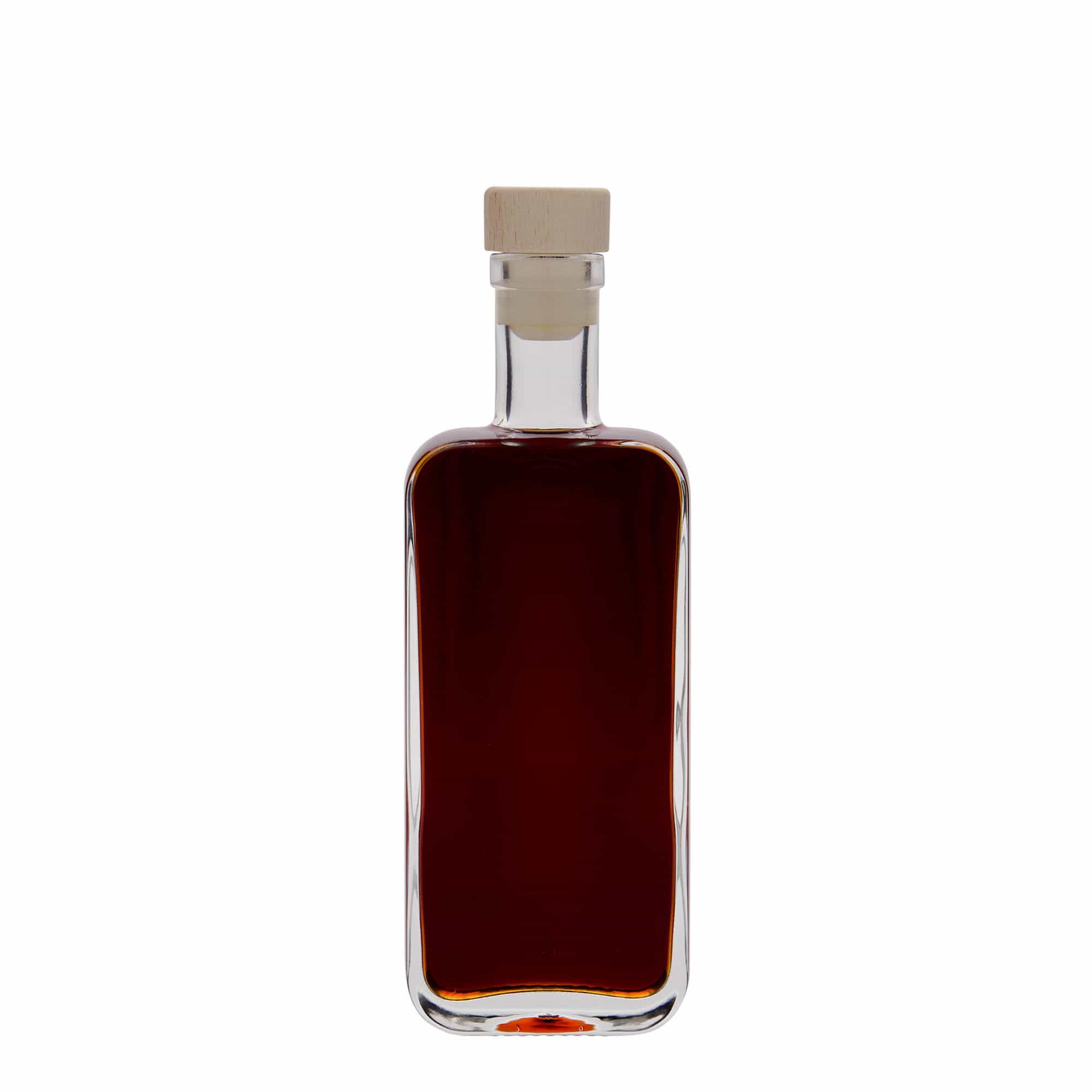 200 ml glasflaske 'Nice', firkantet, åbning: Kork