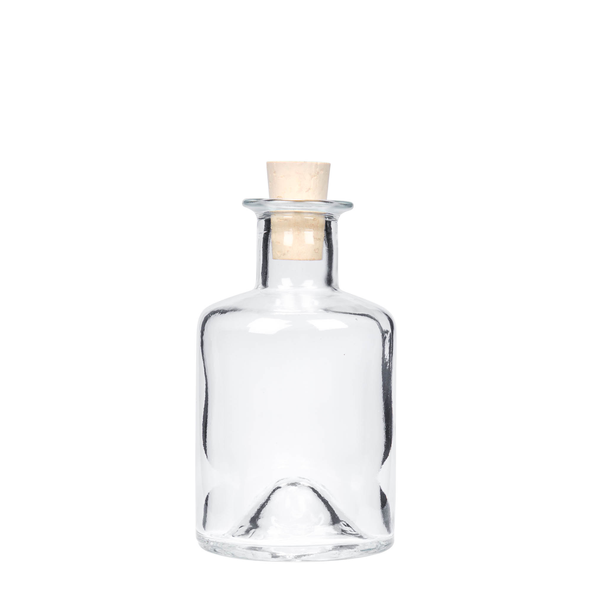 200 ml glasflaske apoteker, åbning: kork 200 ml glasflaske apoteker, åbning: kork