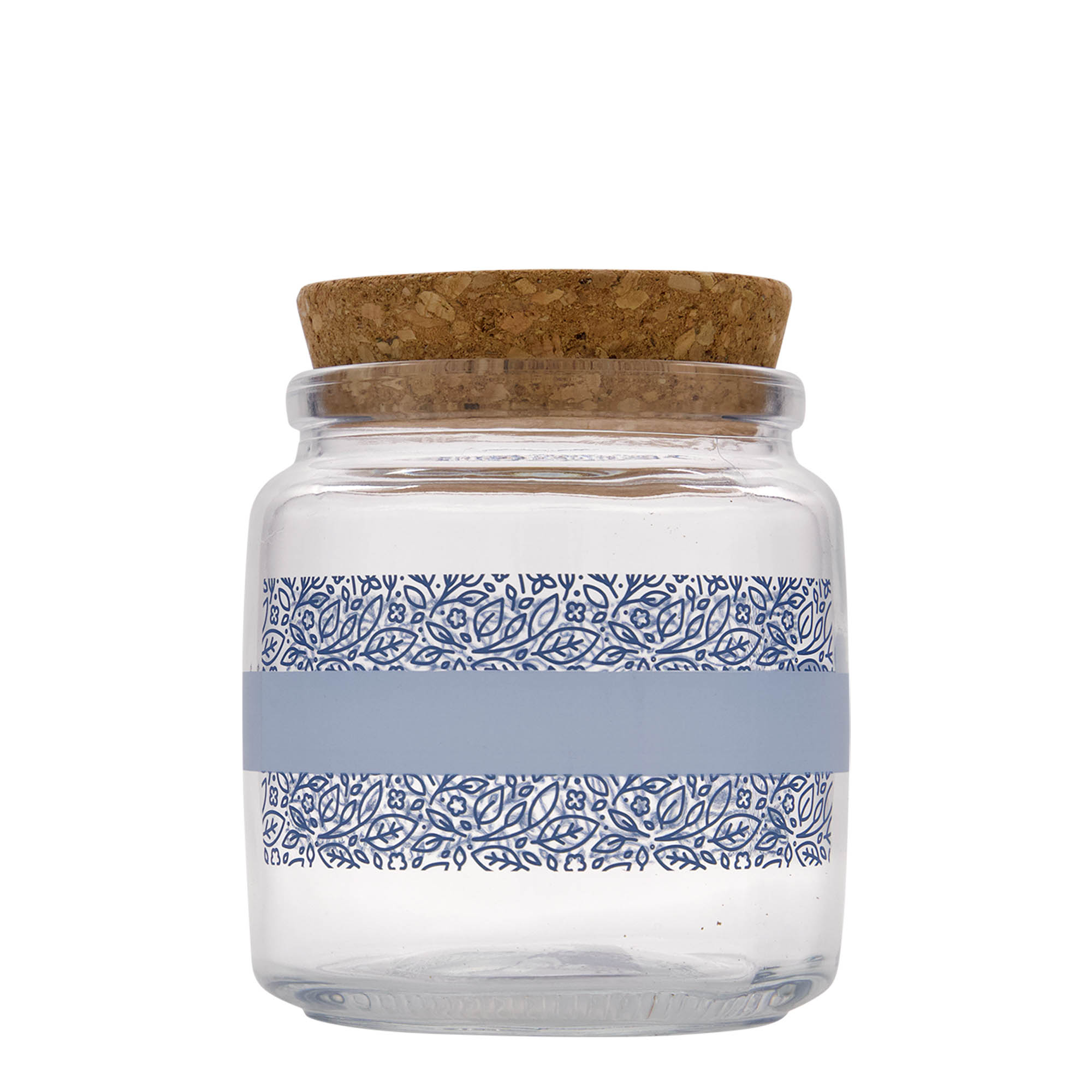 750 ml propglas 'Giara', motiv: Naturalmente blu, åbning: prop