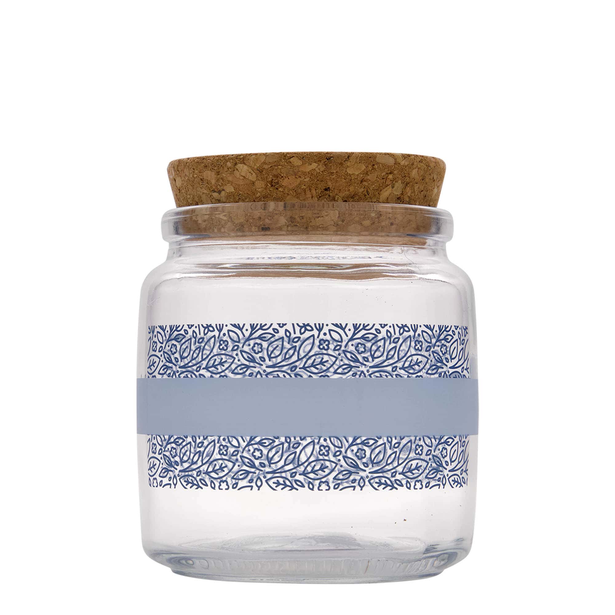 750 ml propglas 'Giara', motiv: Naturalmente blu, åbning: prop