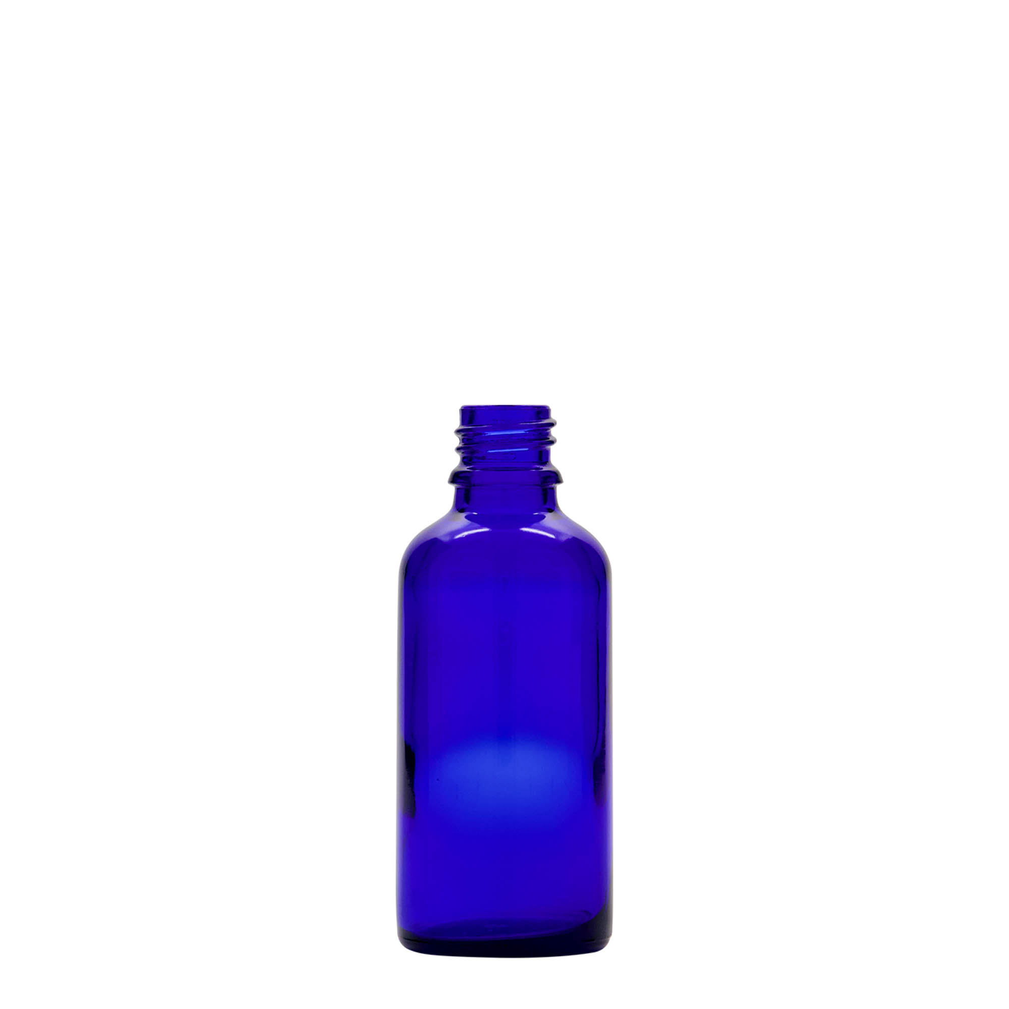 50 ml pipetteflaske medicin, glas, kongeblå-rød, åbning: DIN 18