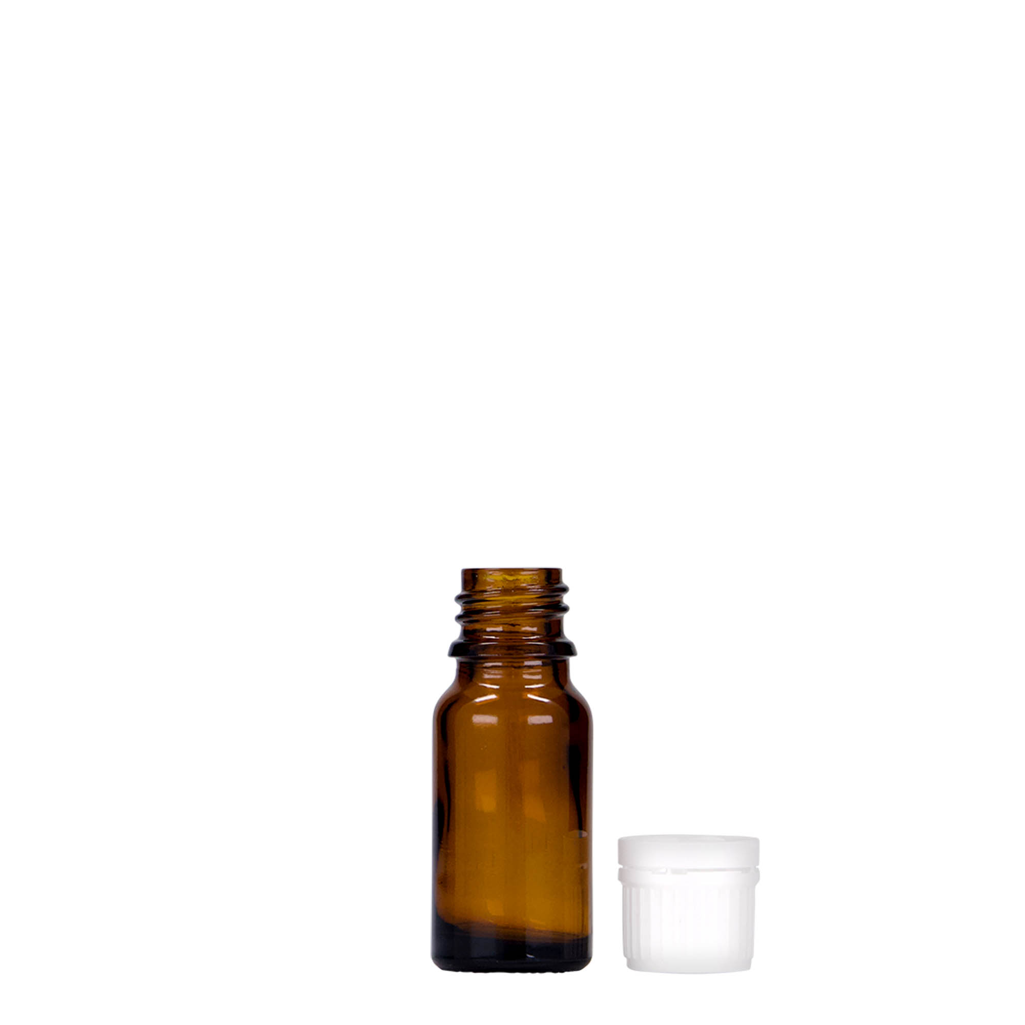 10 ml medicinflaske, glas, brun, åbning: DIN 18 10 ml medicinflaske, glas, brun, åbning: DIN 18