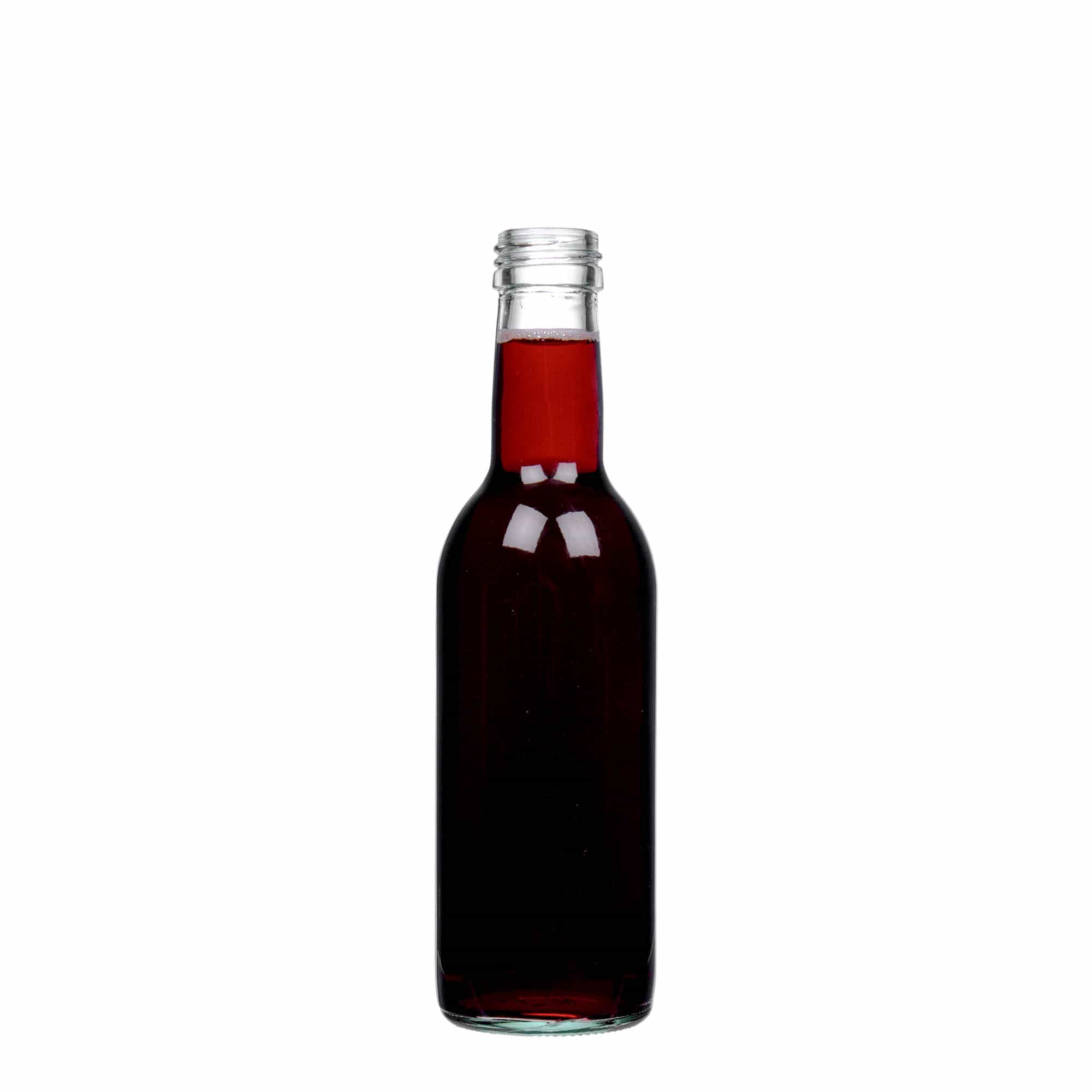 250 ml glasflaske »Bordeaux«, åbning: PP 28
