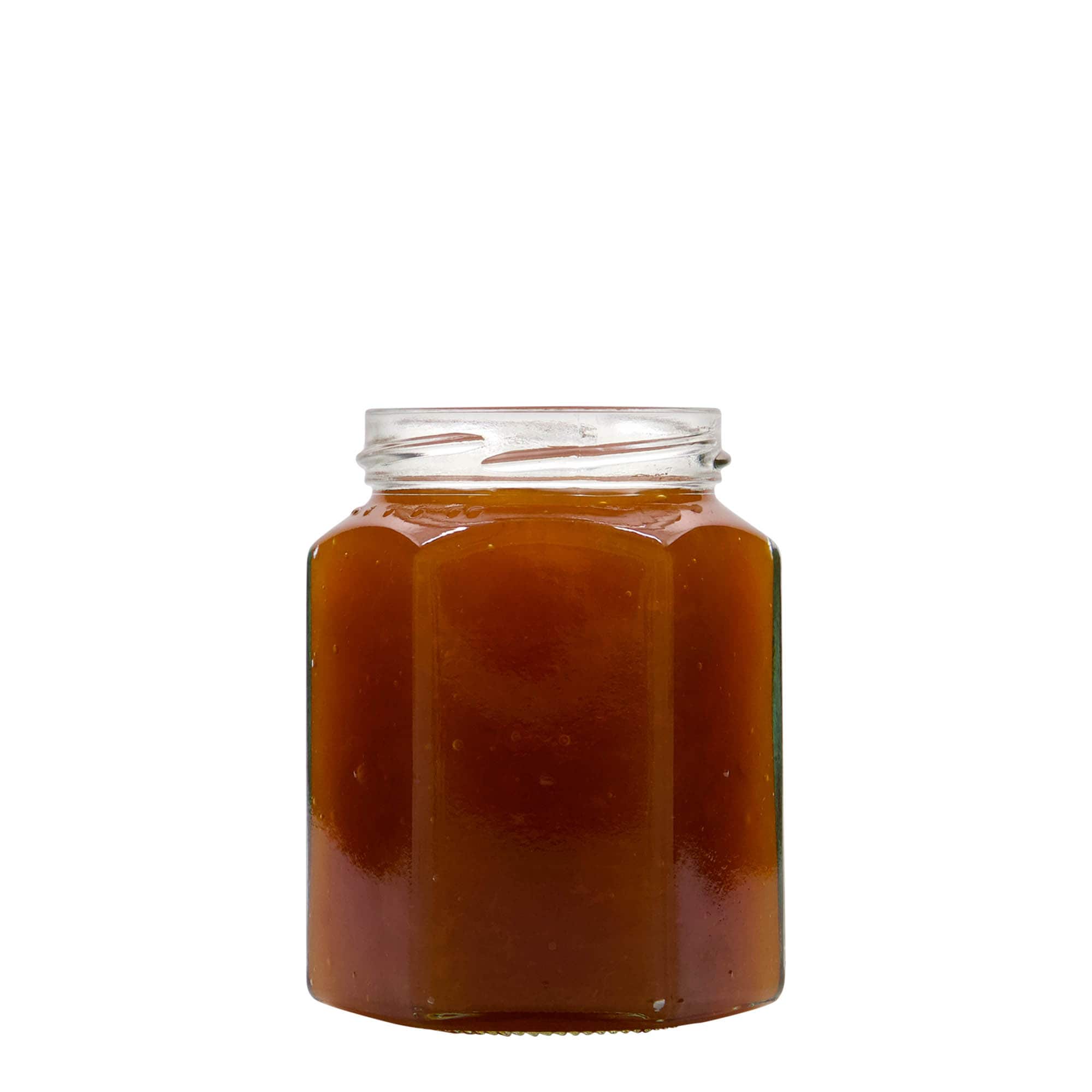 288 ml sekskantet glas, åbning: Twist-Off (TO 63)