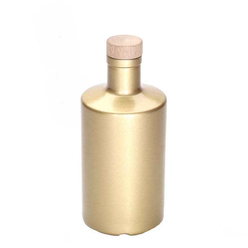 500 ml glasflaske 'Caroline', guld, åbning: Kork 500 ml glasflaske 'Caroline', guld, åbning: Kork
