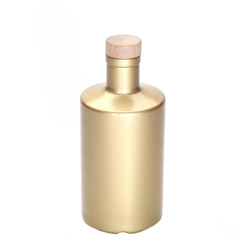 500 ml glasflaske 'Caroline', guld, åbning: kork 500 ml glasflaske 'Caroline', guld, åbning: kork