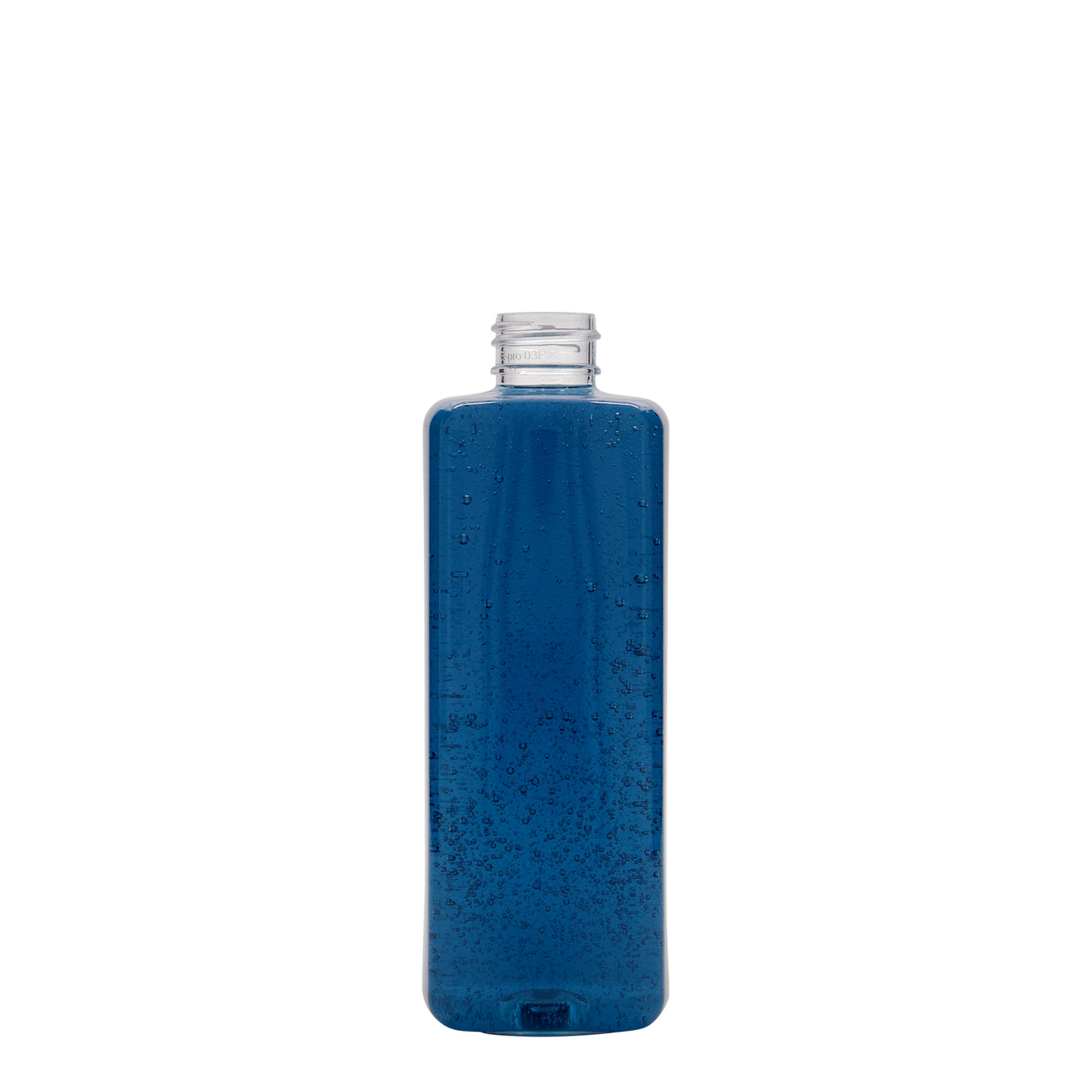 300 ml PET-flaske 'Karl', firkantet, plastik, tud: 24/410