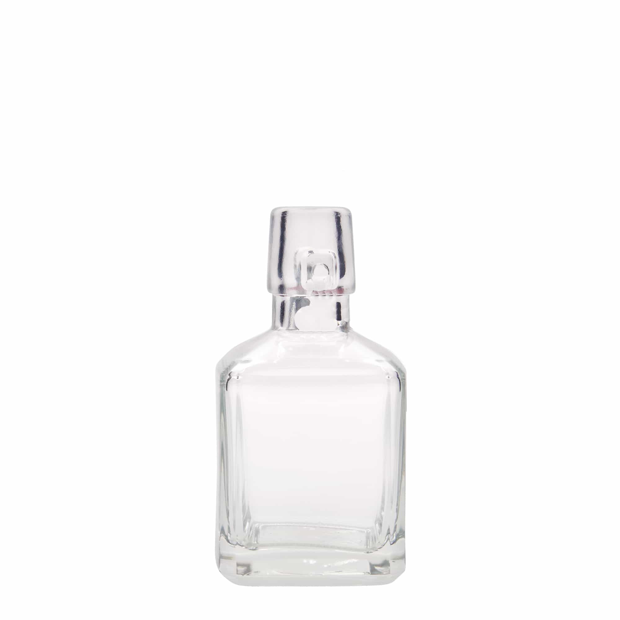 200 ml glasflaske 'Kubica', firkantet, åbning: patentprop