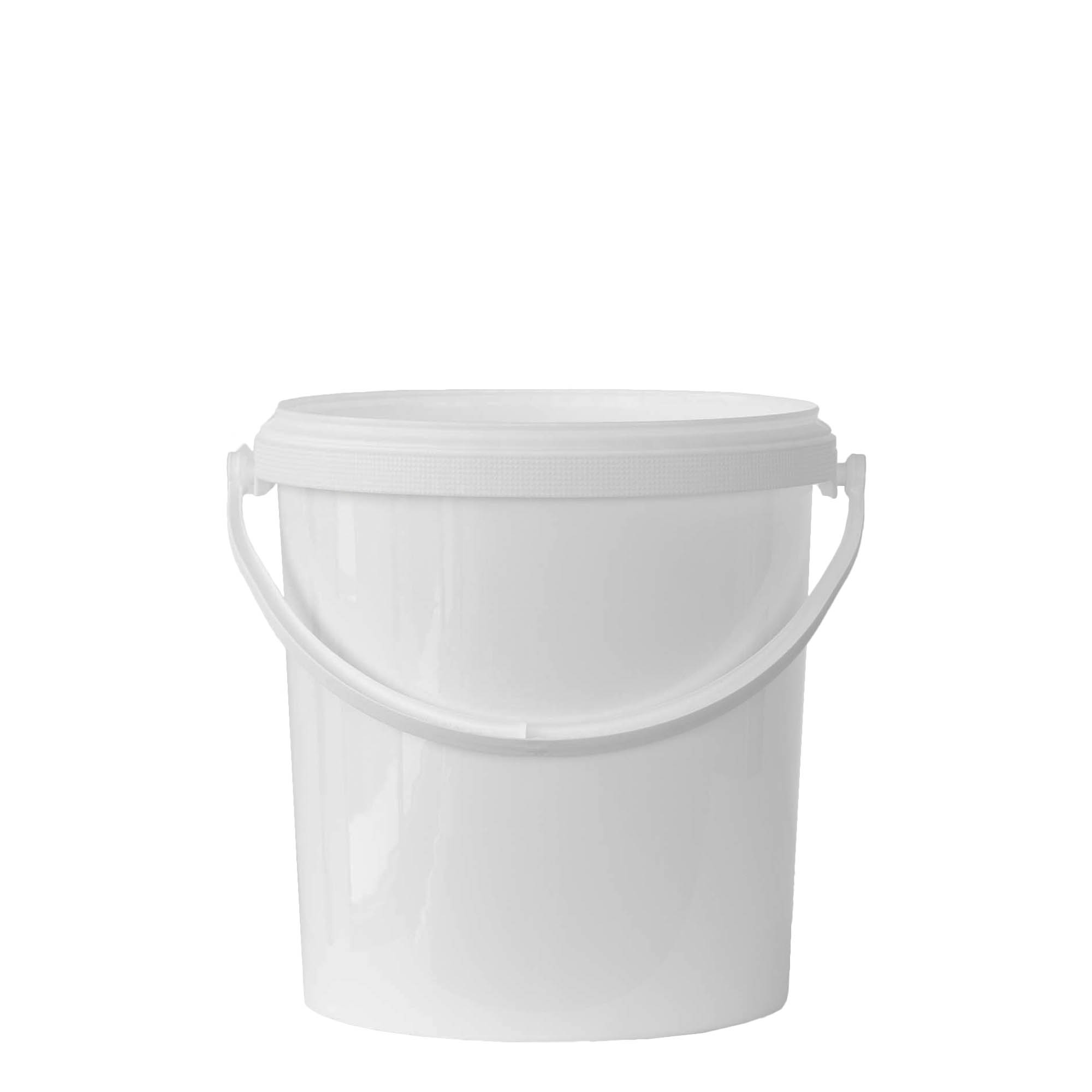 6 l spand, PP-plast, hvid 6 l spand, PP-plast, hvid
