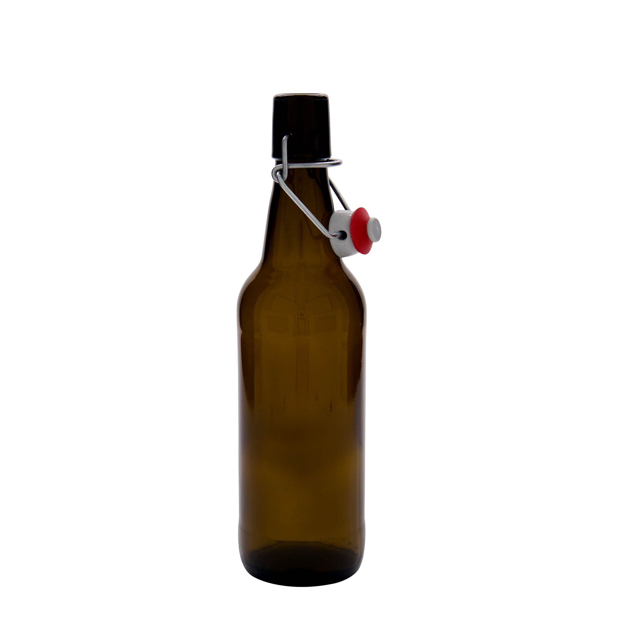 500 ml ølflaske, glas, brun, munding: patentprop