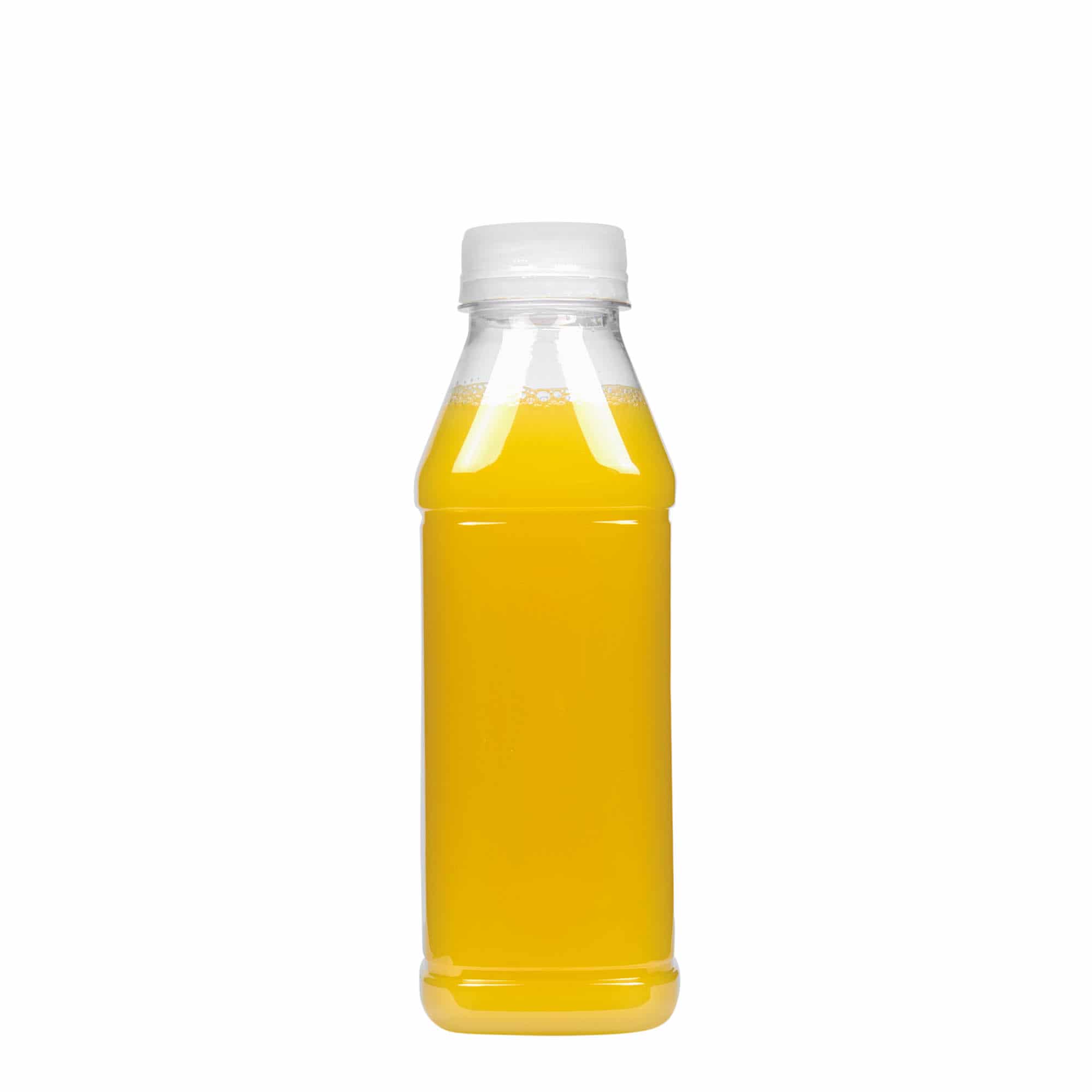 500 ml PET-flaske 'Milk and Juice Carré', firkantet, plastik, åbning: 38 mm