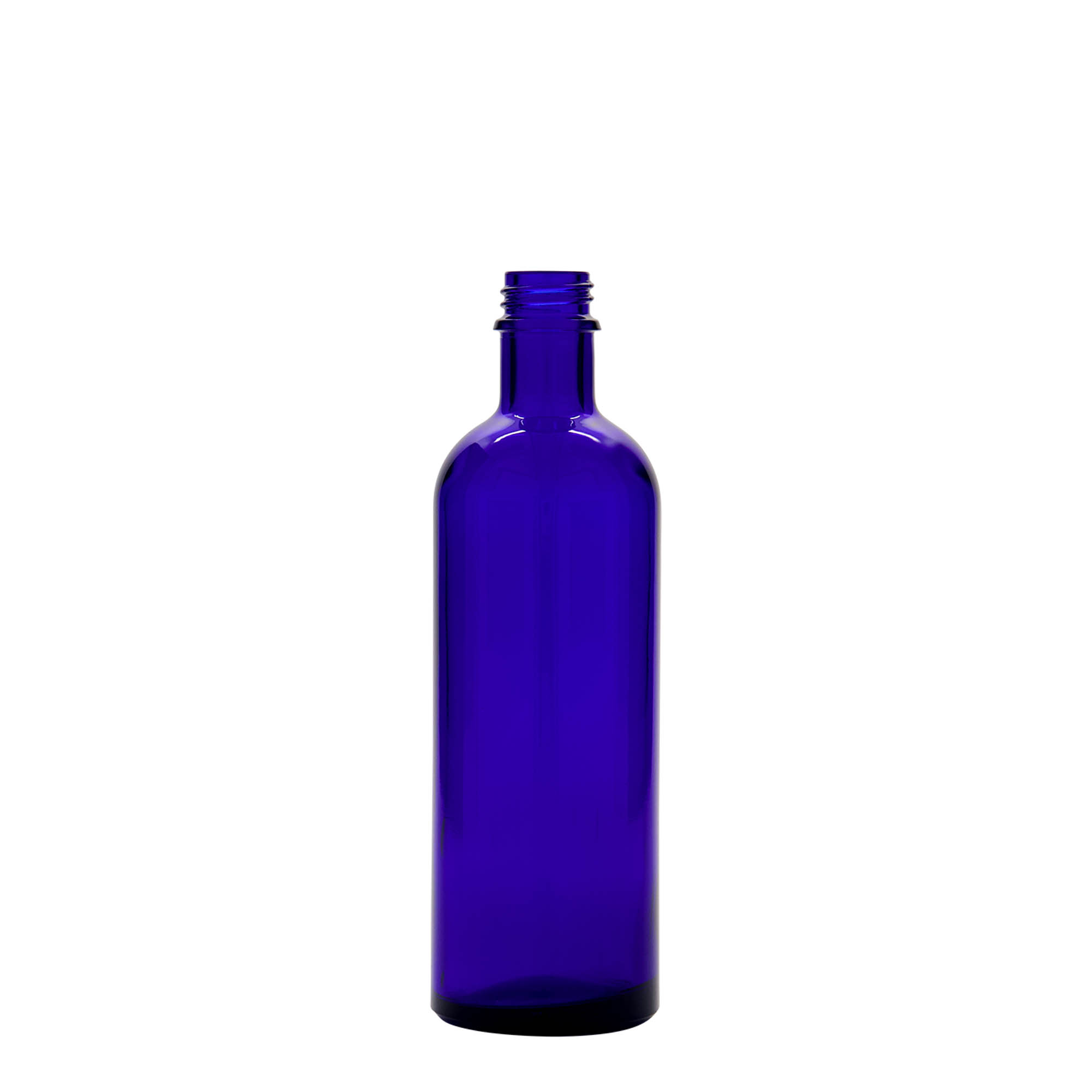 200 ml medicinflaske, glas, kongeblå, åbning: DIN 22