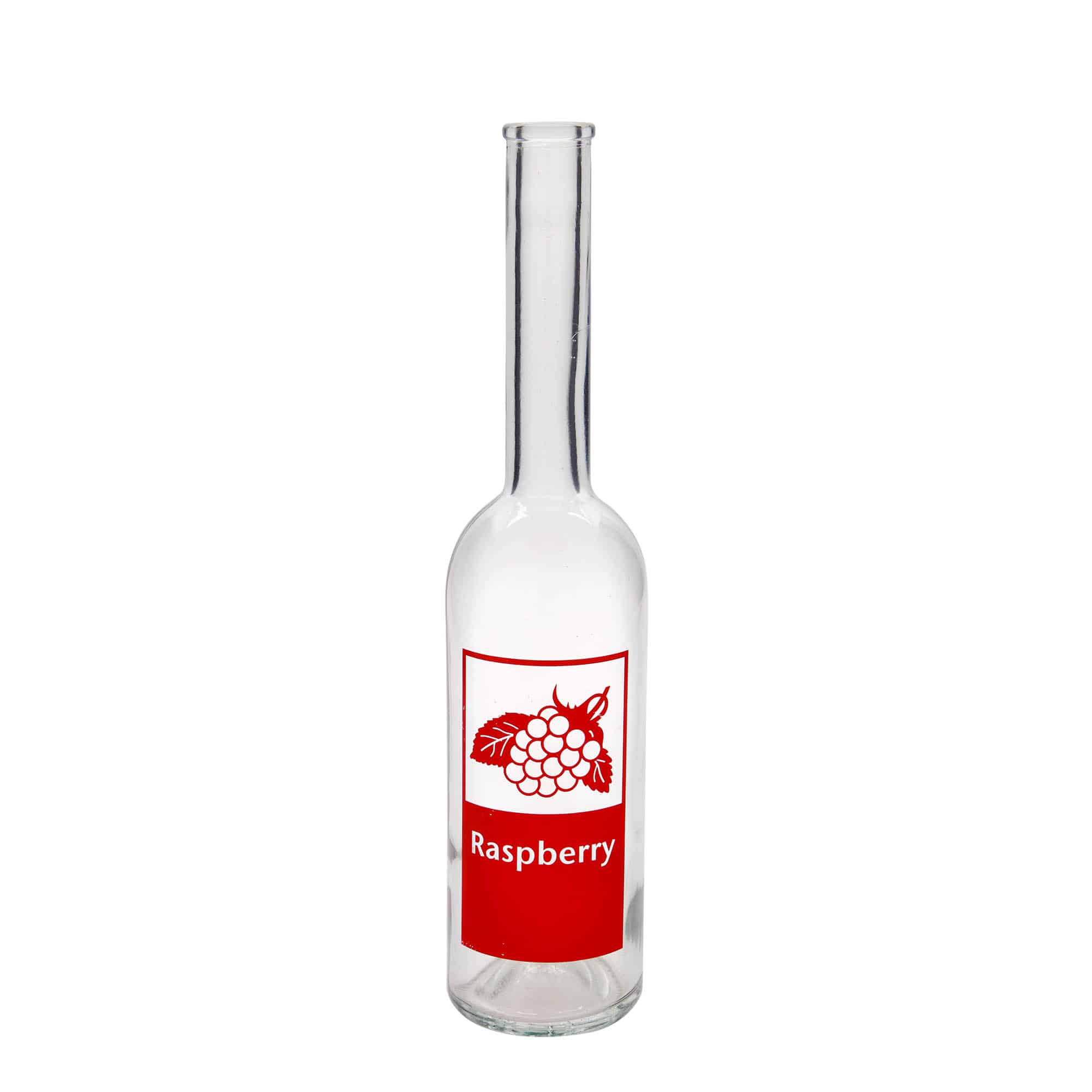 500 ml glasflaske 'Opera', motiv: Raspberry, åbning: Kork