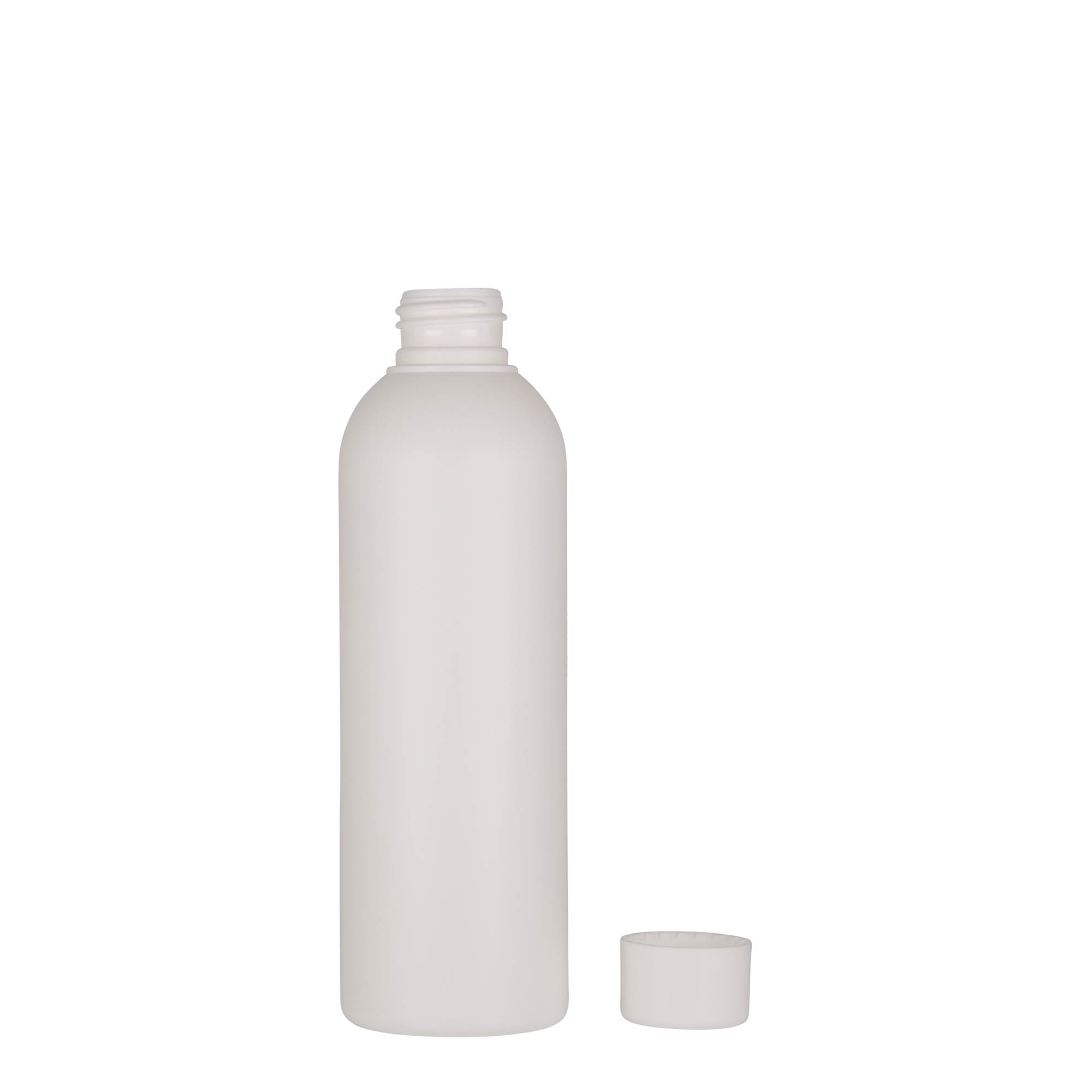 200 ml plastflaske 'Tuffy', HDPE, hvid, åbning: 24/410