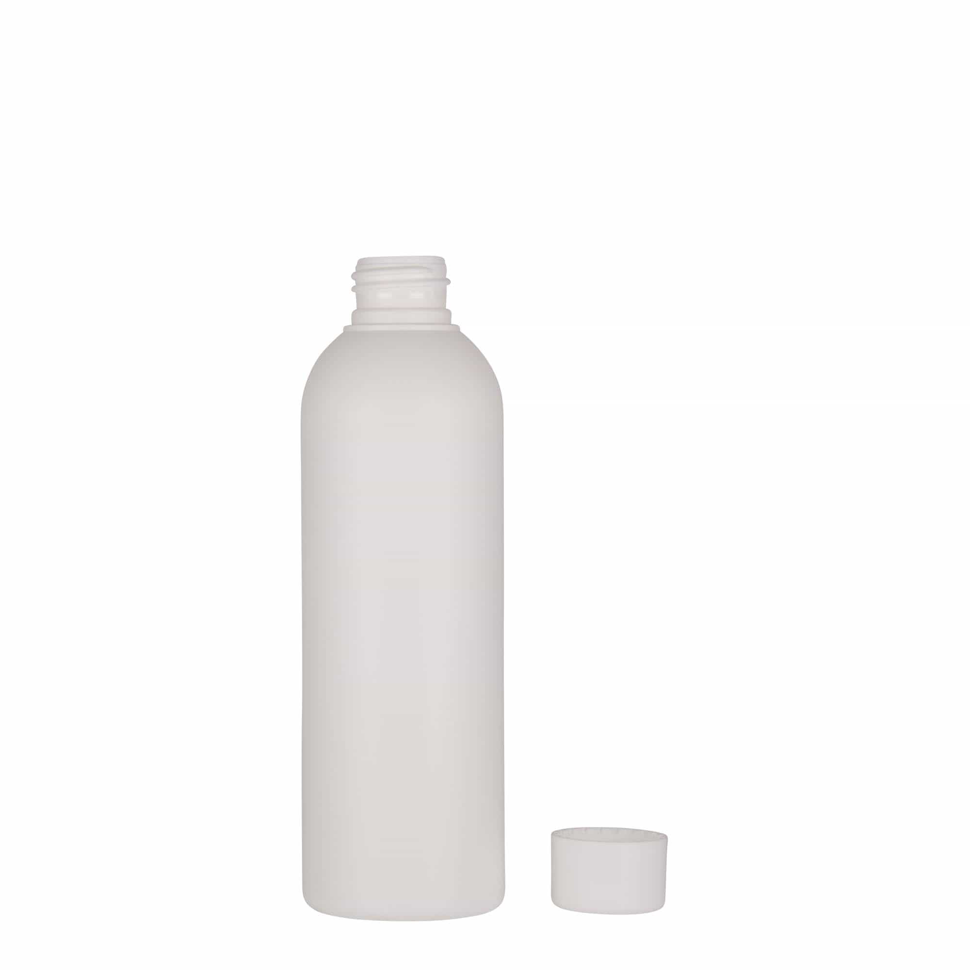 200 ml plastflaske 'Tuffy', HDPE, hvid, åbning: 24/410