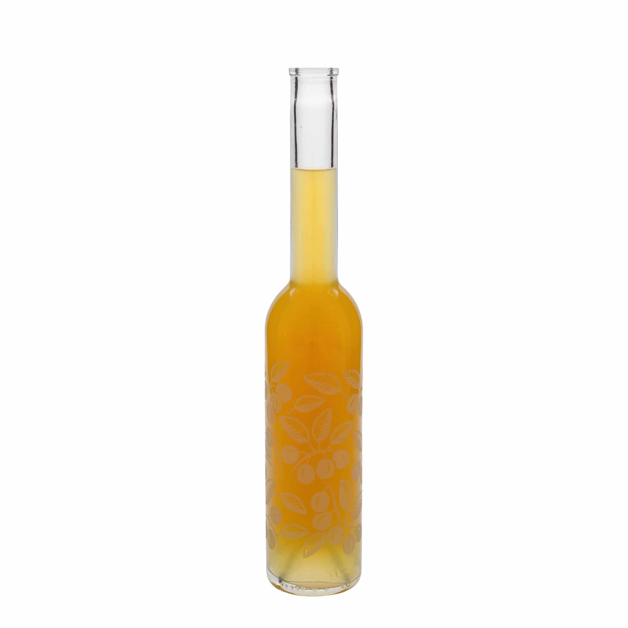 350 ml glasflaske 'Opera', motiv: Mirabeller, munding: kork