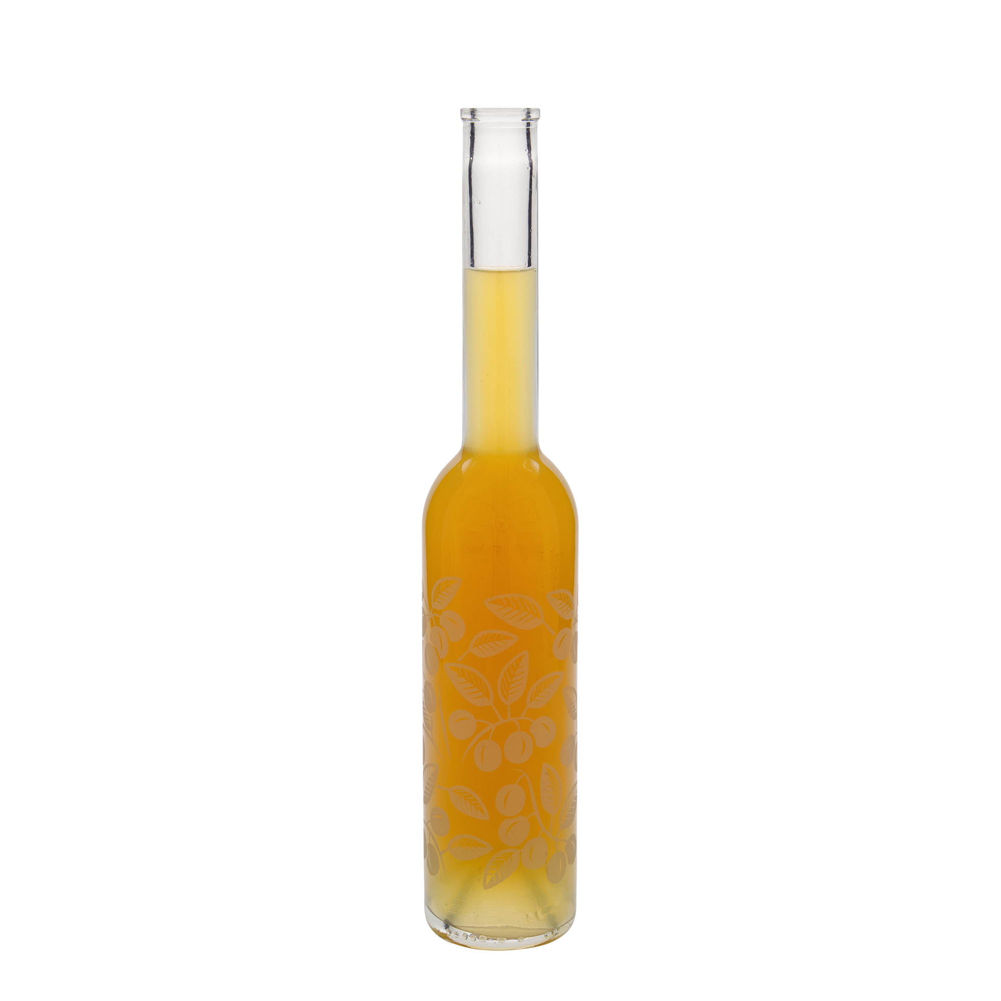 350 ml glasflaske 'Opera', motiv: Mirabeller, munding: kork 350 ml glasflaske 'Opera', motiv: Mirabeller, munding: kork