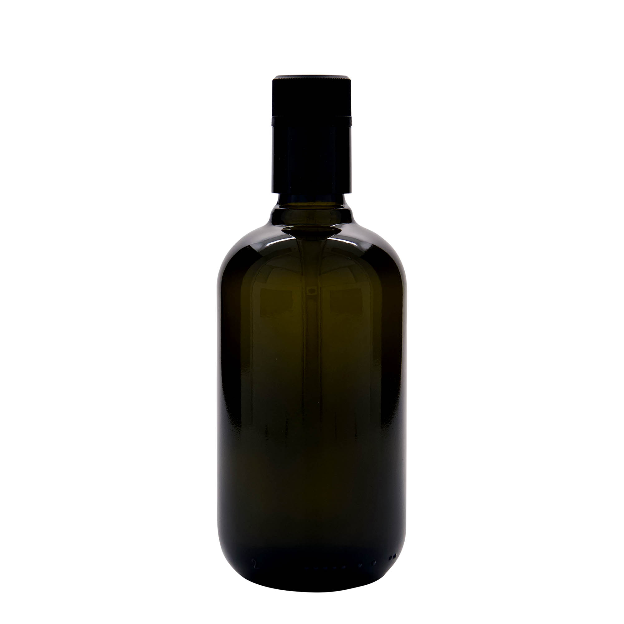 500 ml eddike-/olieflaske 'Biolio', glas antikgrøn, munding: DOP