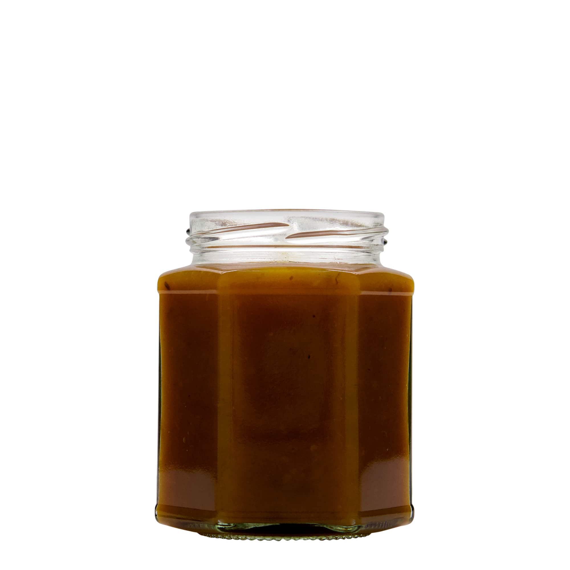 324 ml sekskantet glas, åbning: Twist-Off (TO 66) 324 ml sekskantet glas, åbning: Twist-Off (TO 66)