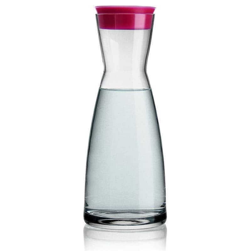 1.000 ml karaffel 'Ypsilon', glas, pink