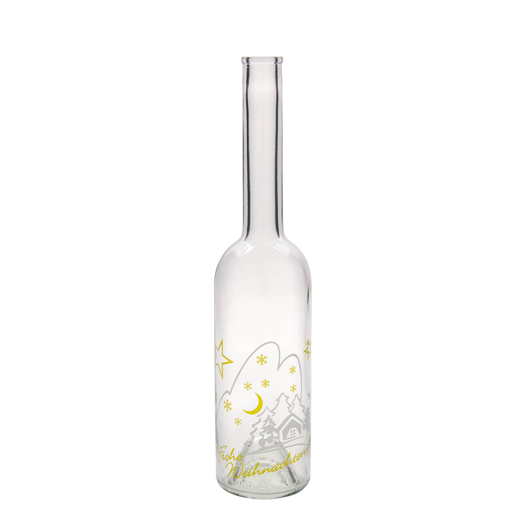500 ml glasflaske 'Opera', motiv: juleidyl, åbning: kork 500 ml glasflaske 'Opera', motiv: juleidyl, åbning: kork