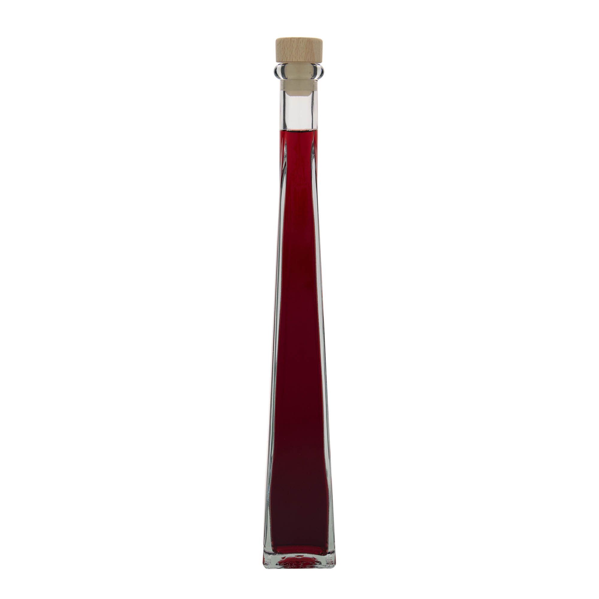 200 ml glasflaske 'Dama Quadrato', kvadratisk, åbning: kork 200 ml glasflaske 'Dama Quadrato', kvadratisk, åbning: kork