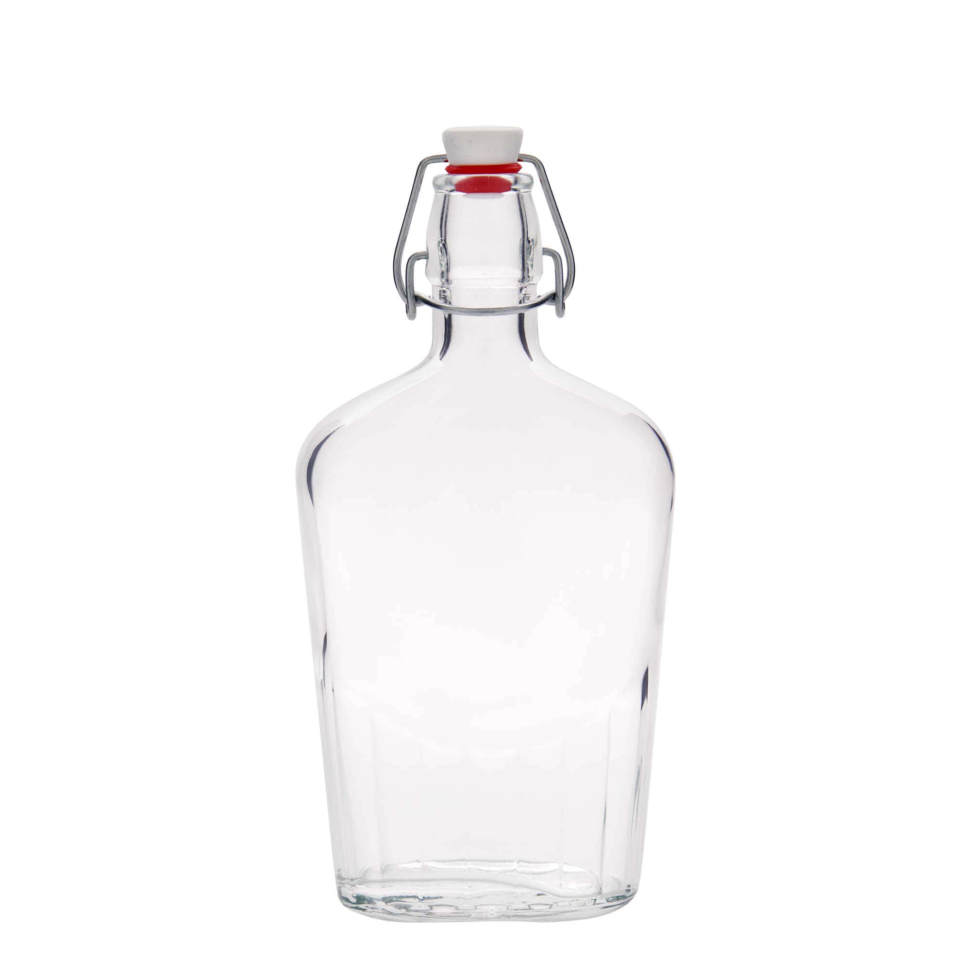 500 ml glasflaske »Fiaschetta«, oval, åbning: patentlukning