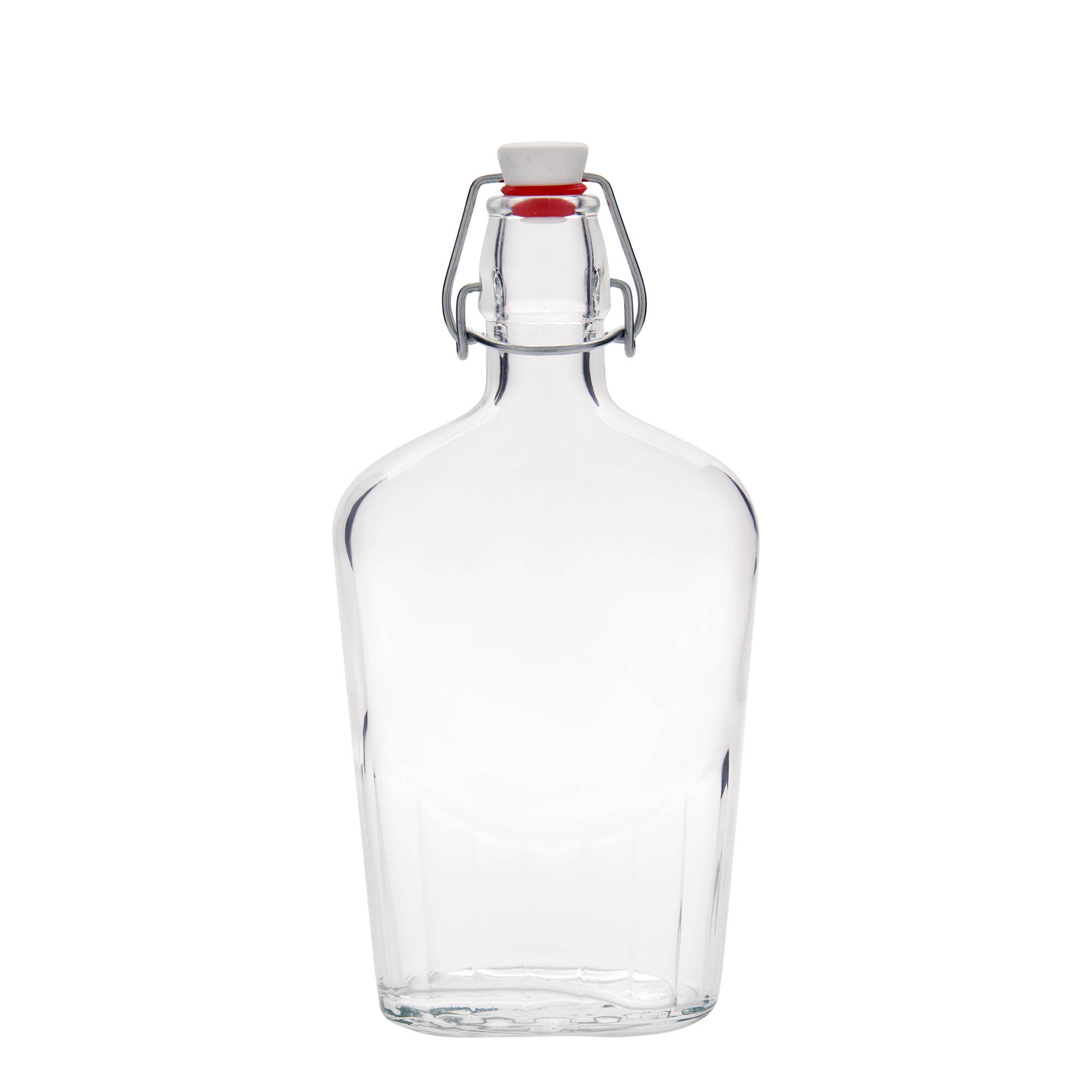 500 ml glasflaske »Fiaschetta«, oval, åbning: patentlukning
