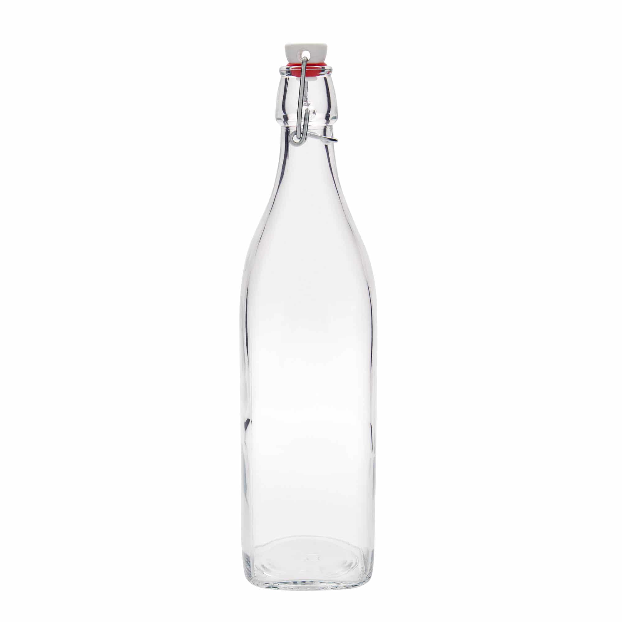 1.000 ml glasflaske 'Swing', kvadratisk, åbning: Patentlåg 1.000 ml glasflaske 'Swing', kvadratisk, åbning: Patentlåg