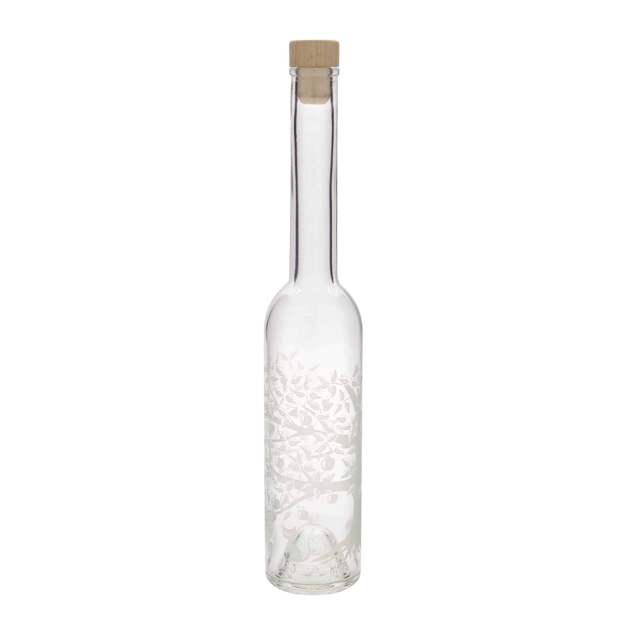 350 ml glasflaske 'Opera', motiv: Æbletræ, åbning: Kork