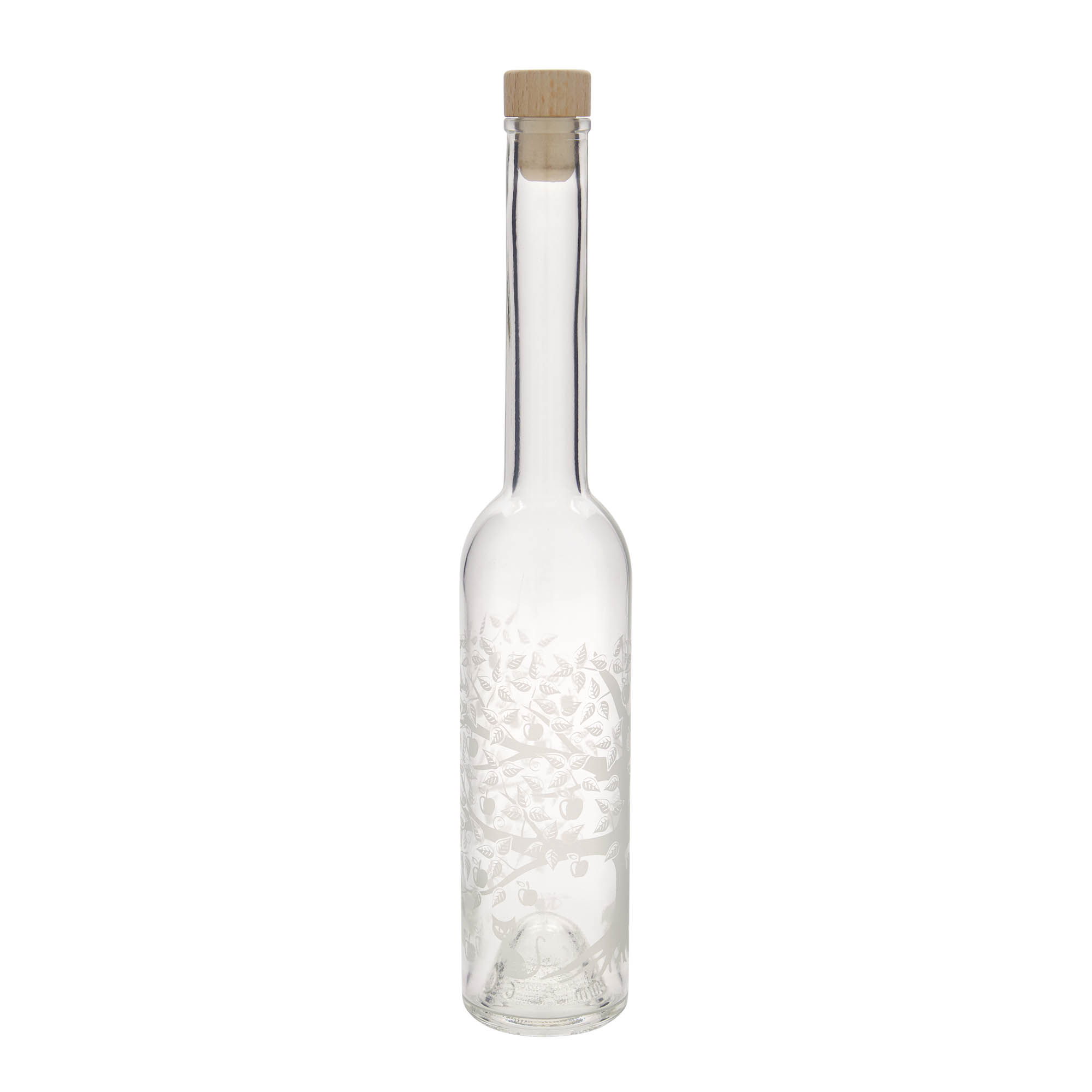 350 ml glasflaske 'Opera', motiv: Æbletræ, åbning: Kork
