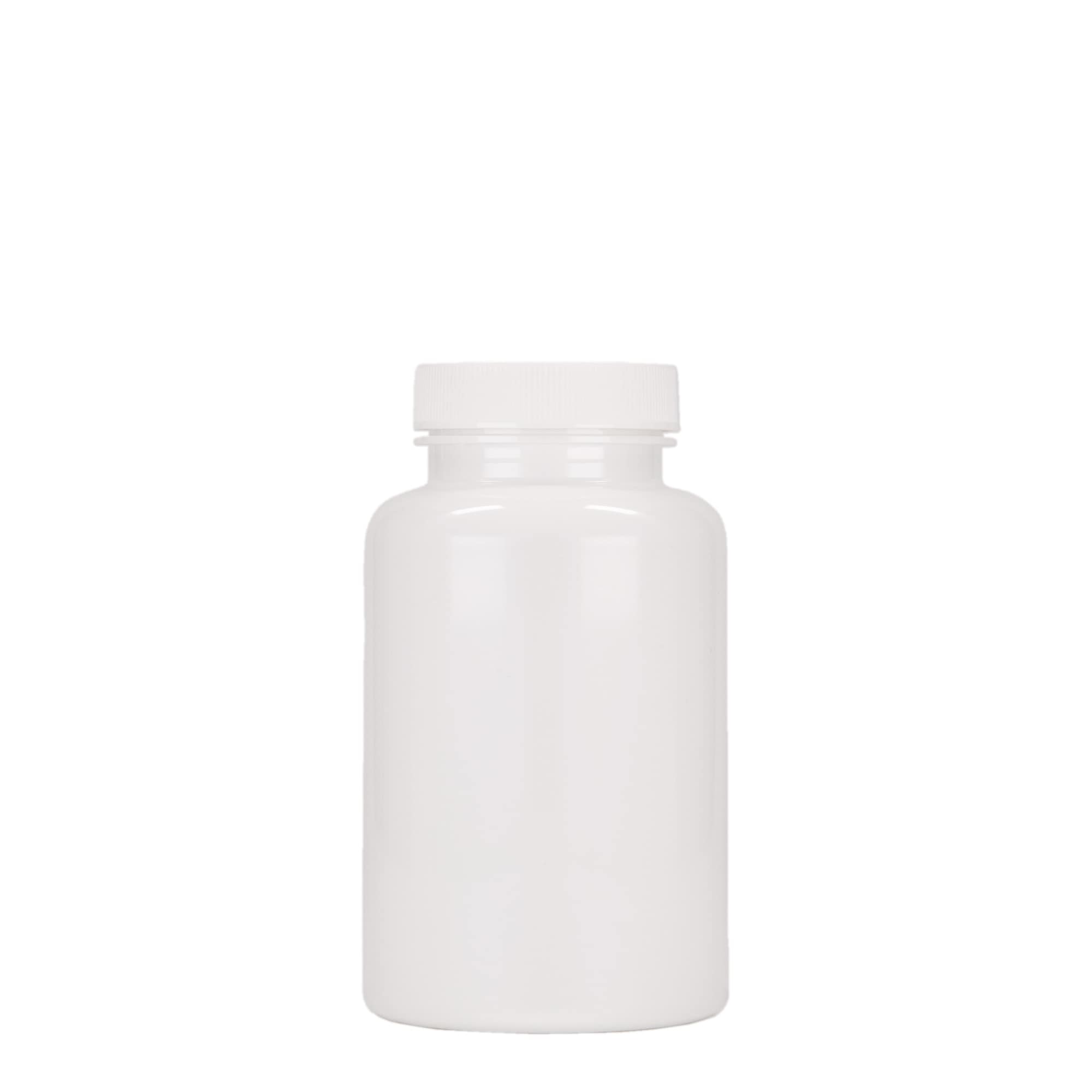 250 ml PET-beholder, plast, hvid, åbning: 45/400