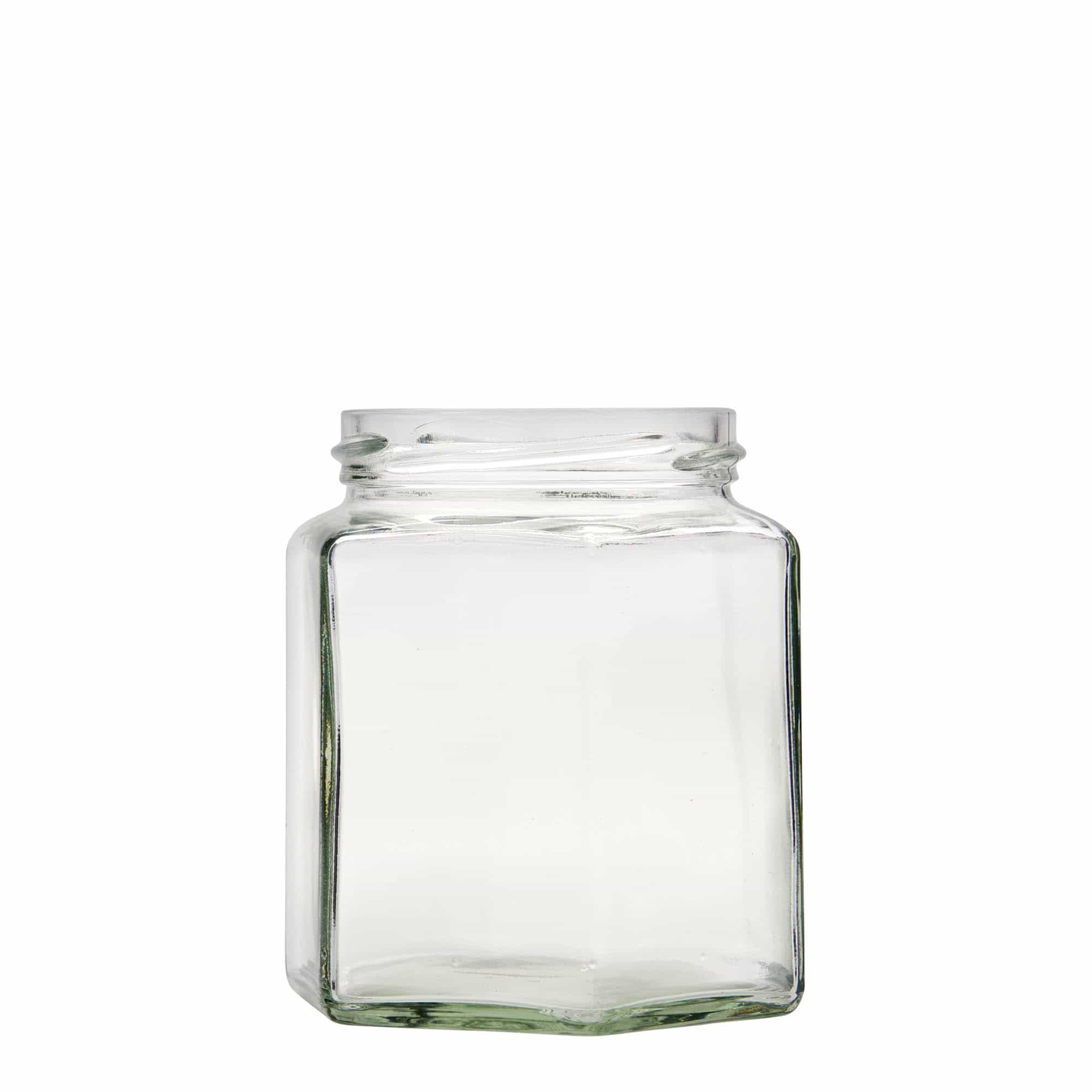 390 ml sekskantet glas, åbning: Twist-off (TO 70)