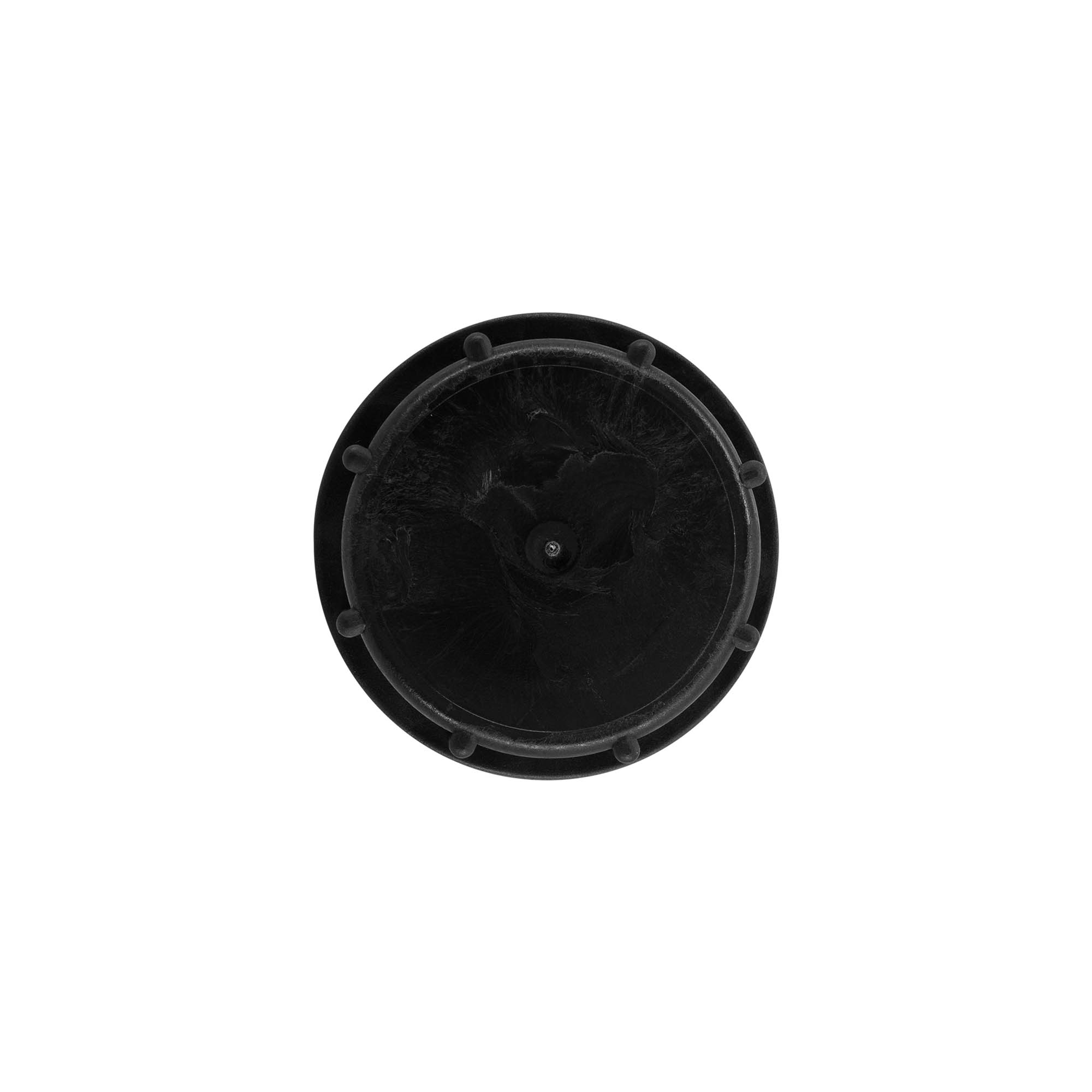 Skruelåg, PP-plast, sort, til åbning: ND55