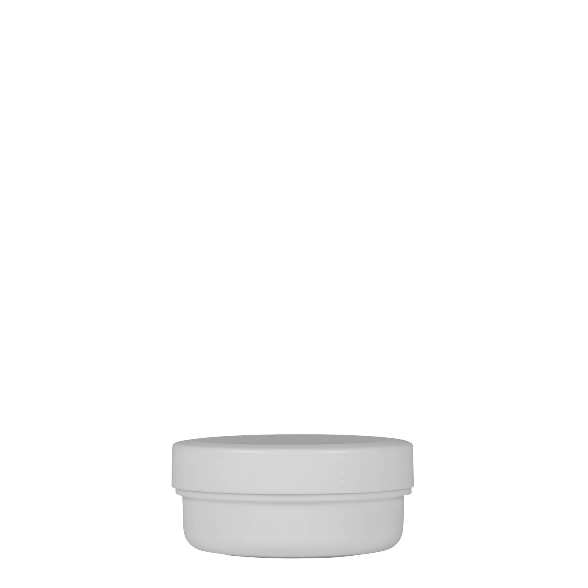 12 ml plastikdåse 'White Line', PP, hvid, åbning: skruelåg 12 ml plastikdåse 'White Line', PP, hvid, åbning: skruelåg