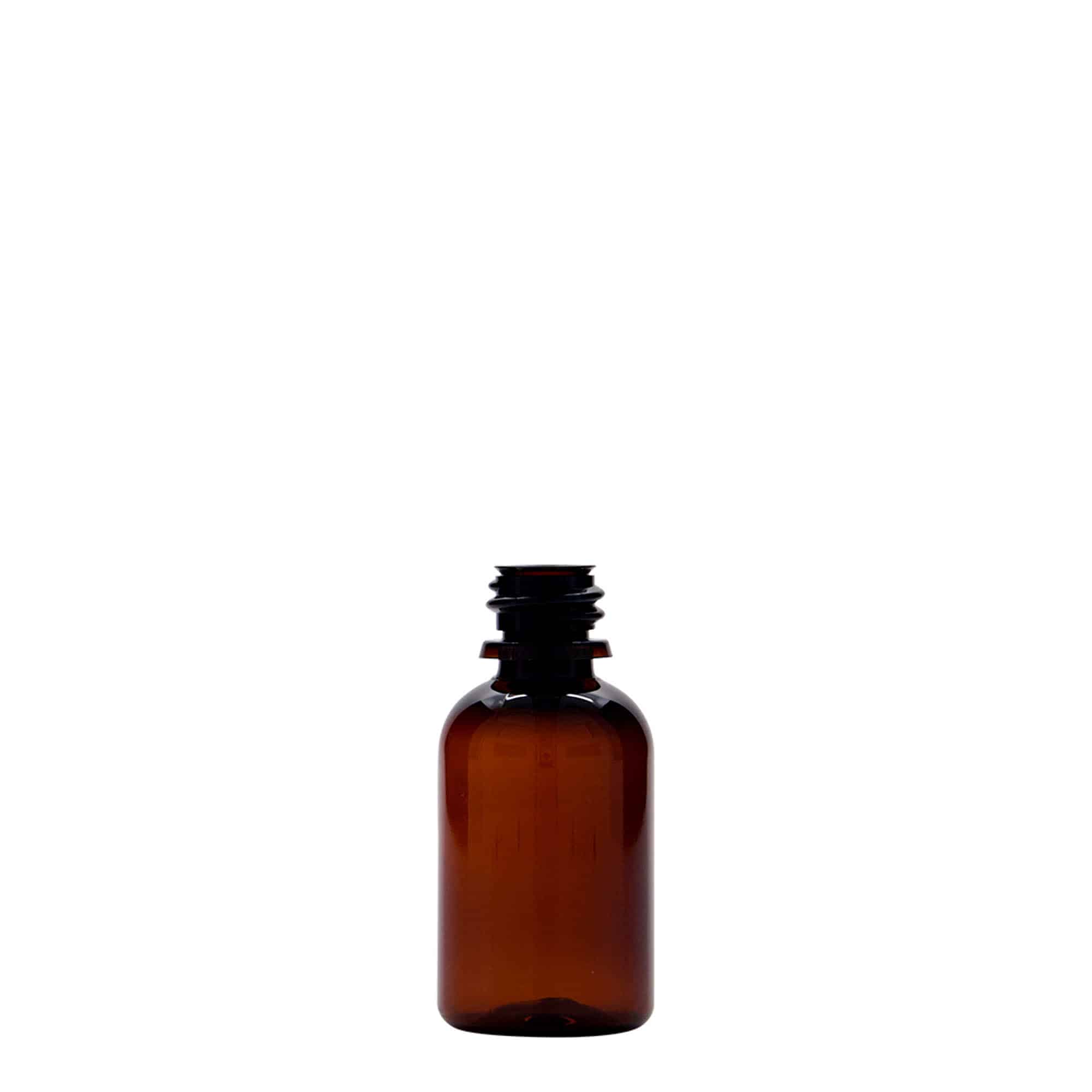 30 ml PET-medicinflaske 'Easy Living', brun, plast, åbning: DIN 18