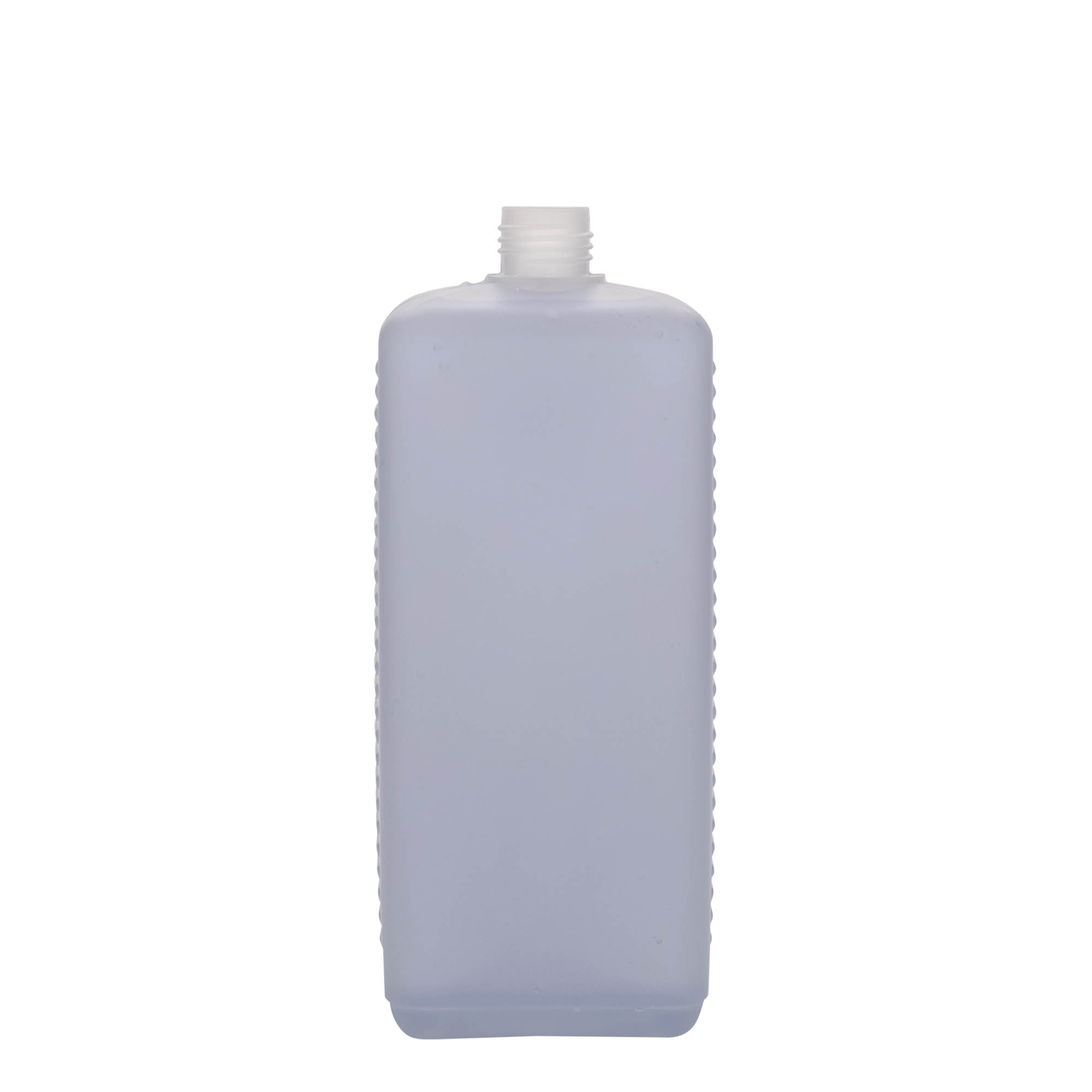 1.000 ml kande, rektangulær, HDPE-plast, natur, åbning: DIN 25 EPE 1.000 ml kande, rektangulær, HDPE-plast, natur, åbning: DIN 25 EPE