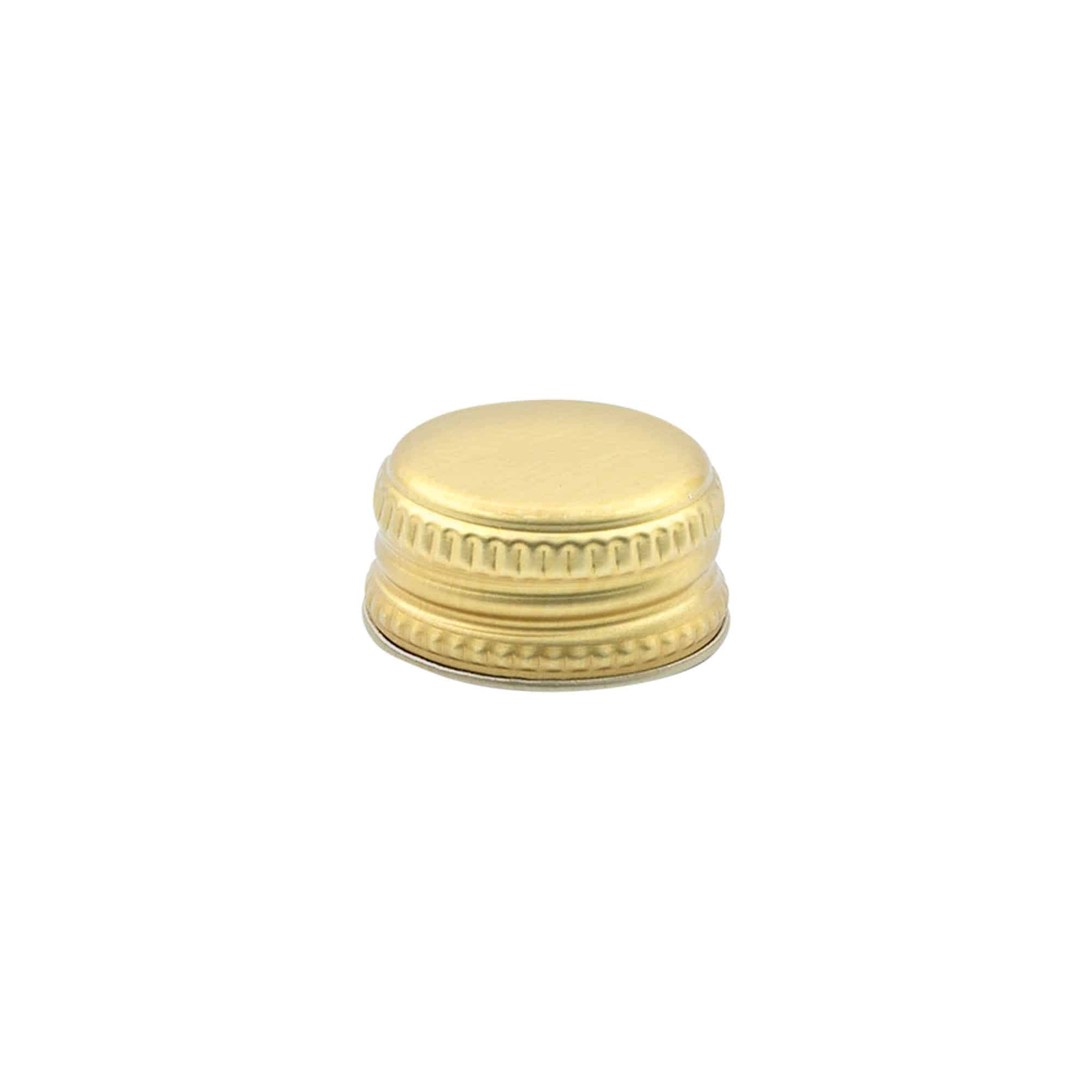 Skruelåg, metal, guld, til åbning: PP 28 Skruelåg, metal, guld, til åbning: PP 28