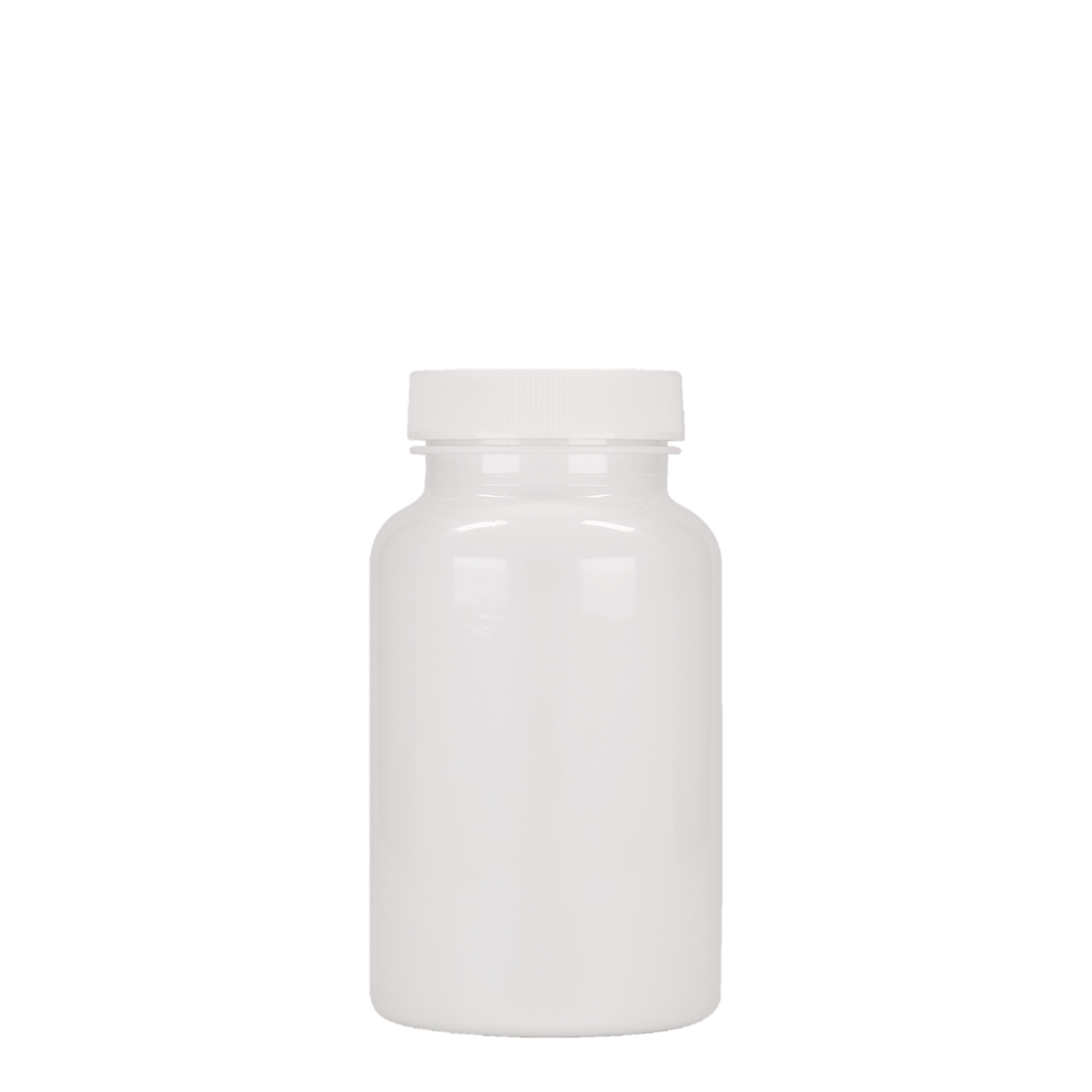 200 ml PET-beholder, plast, hvid, åbning: 45/400
