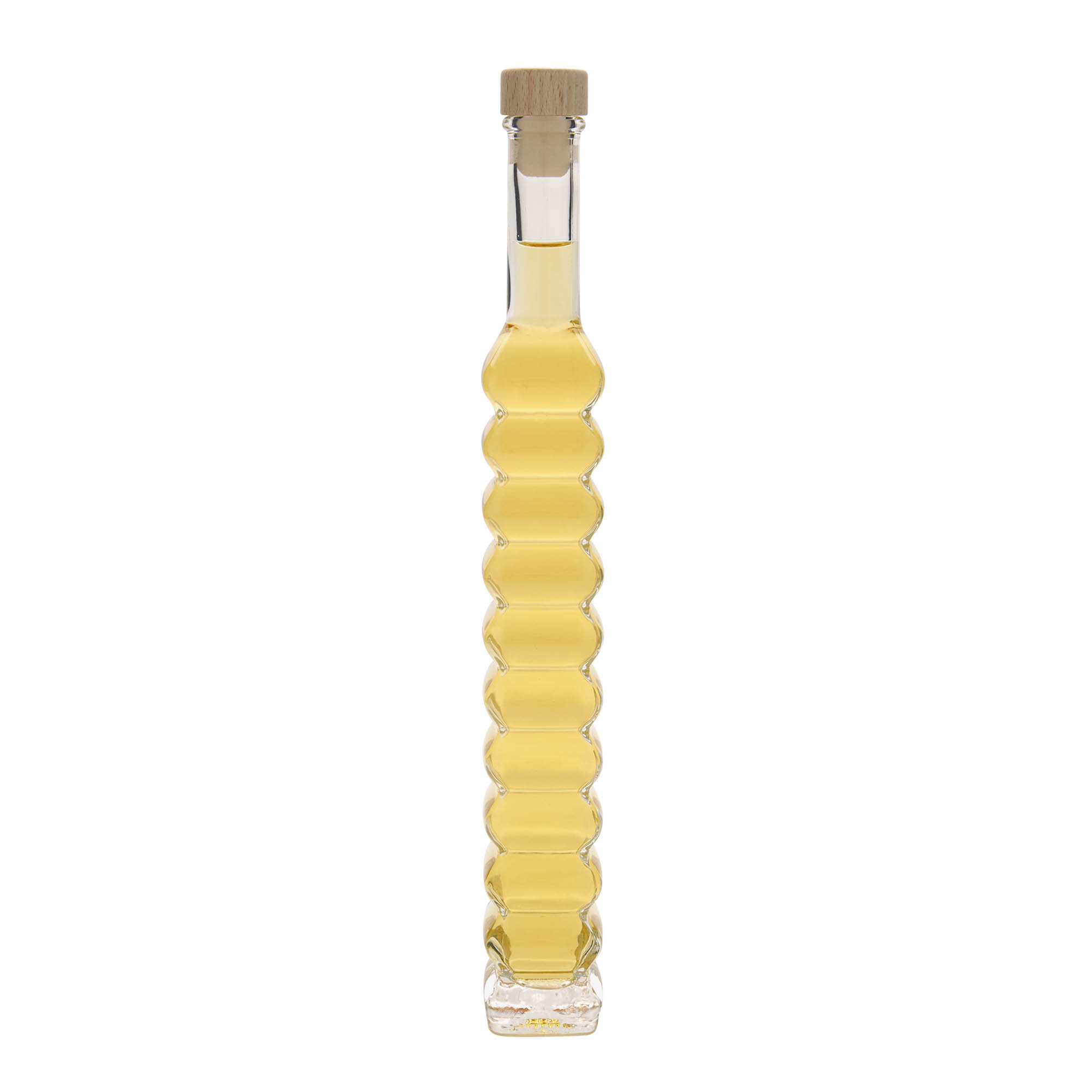 200 ml glasflaske 'Roma, firkantet, åbning: kork'