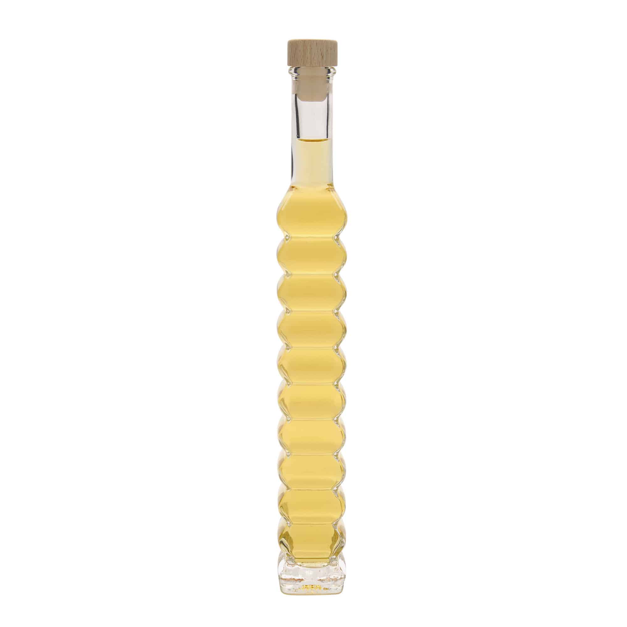 200 ml glasflaske 'Roma, firkantet, åbning: kork'