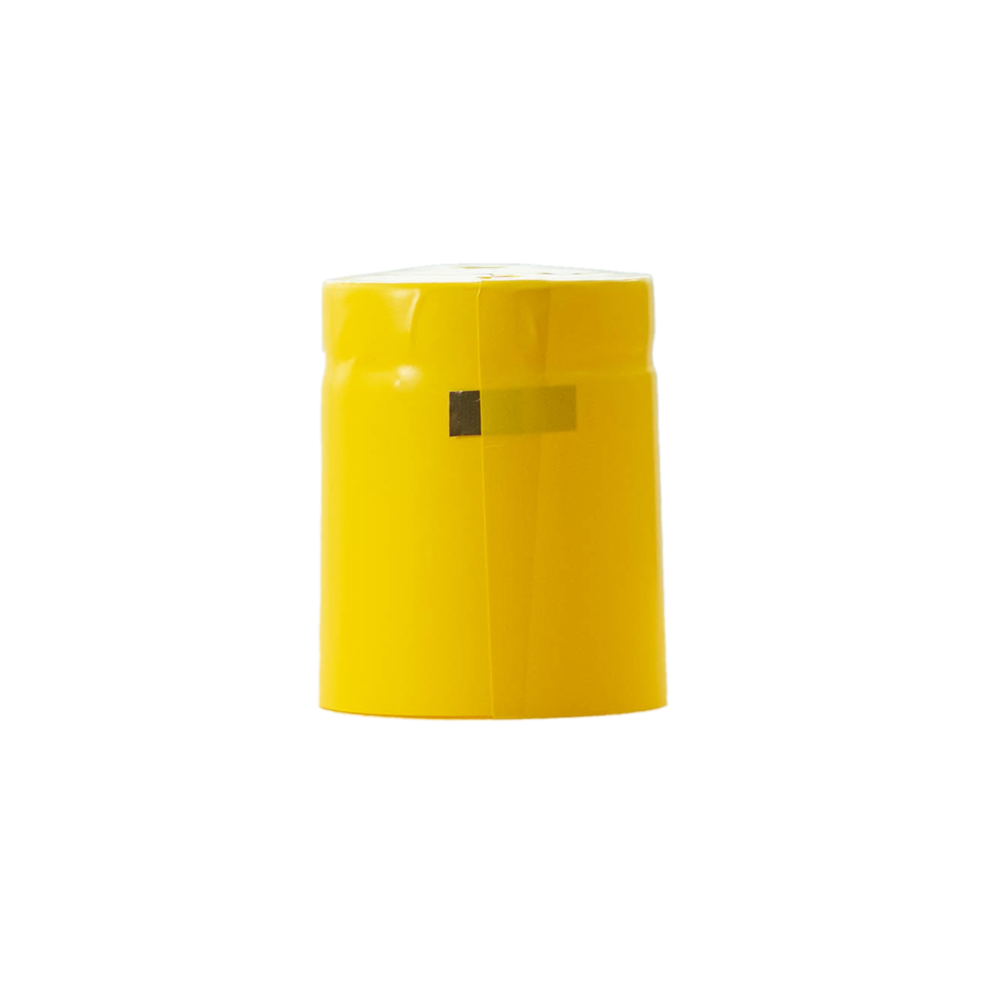 Skrumpelkapsel 32x41, PVC-plast, gul Skrumpelkapsel 32x41, PVC-plast, gul