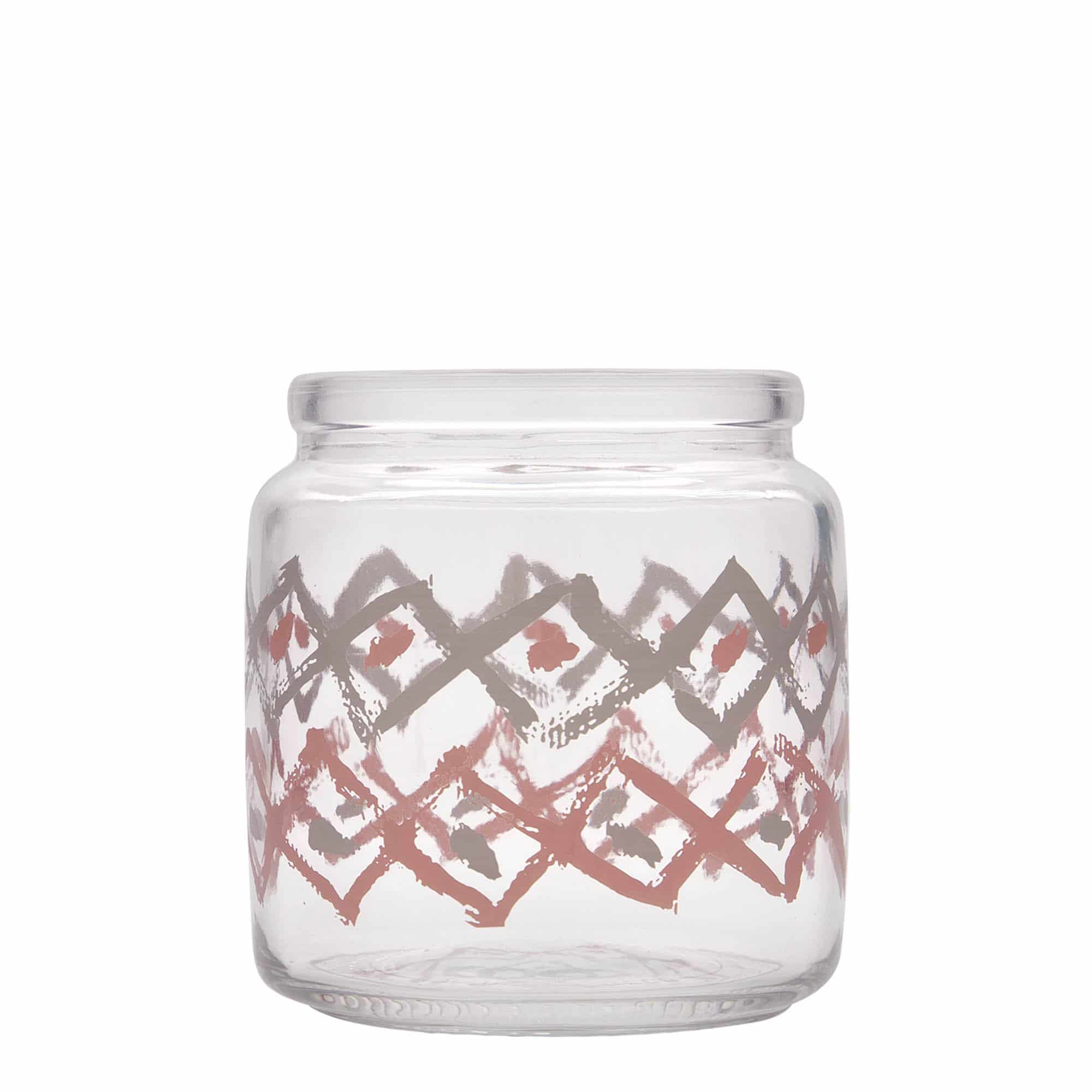 750 ml glas med korklåg 'Giara', motiv: Manolibera rosa, åbning: Kork 750 ml glas med korklåg 'Giara', motiv: Manolibera rosa, åbning: Kork