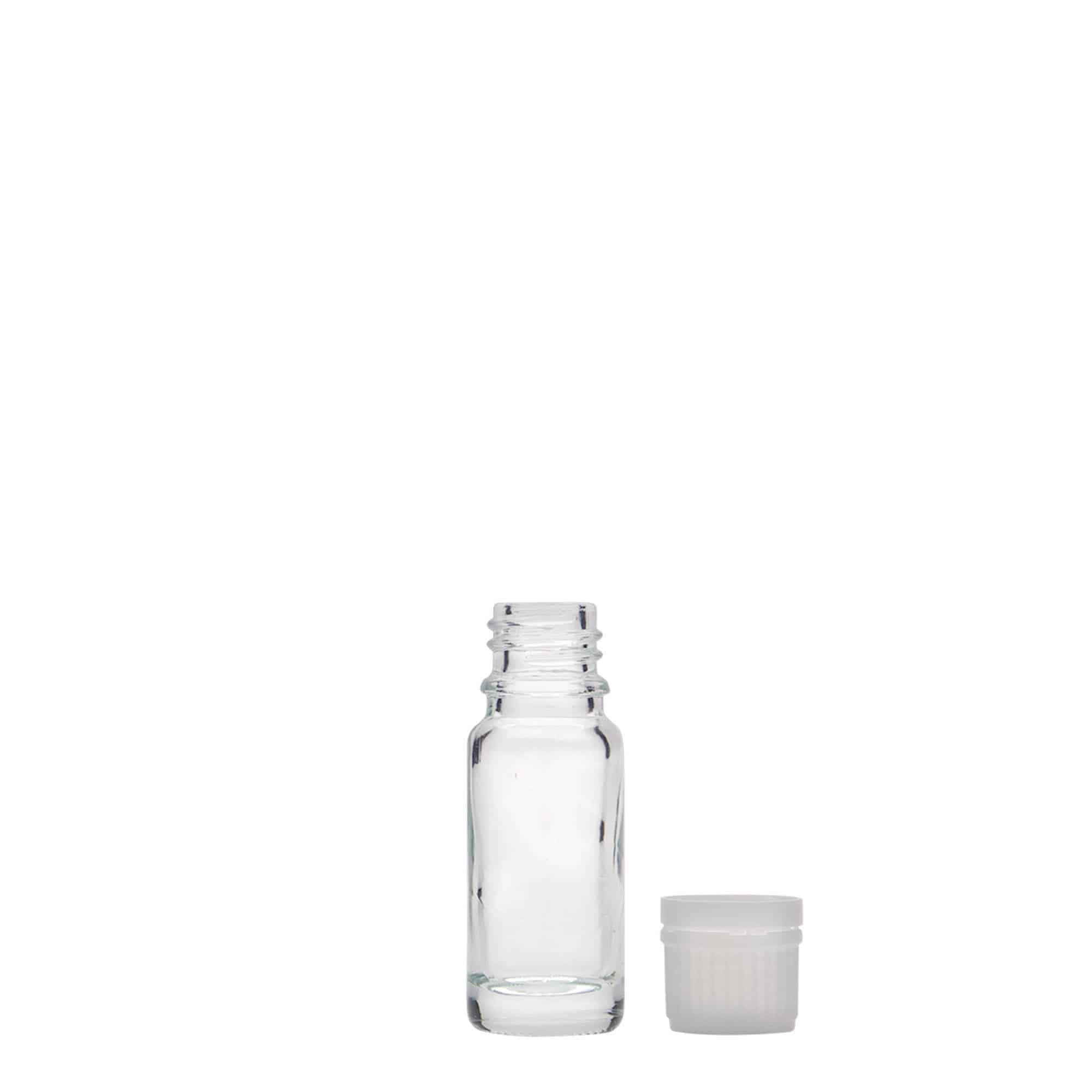 10 ml medicinflaske, glas, åbning: DIN 18